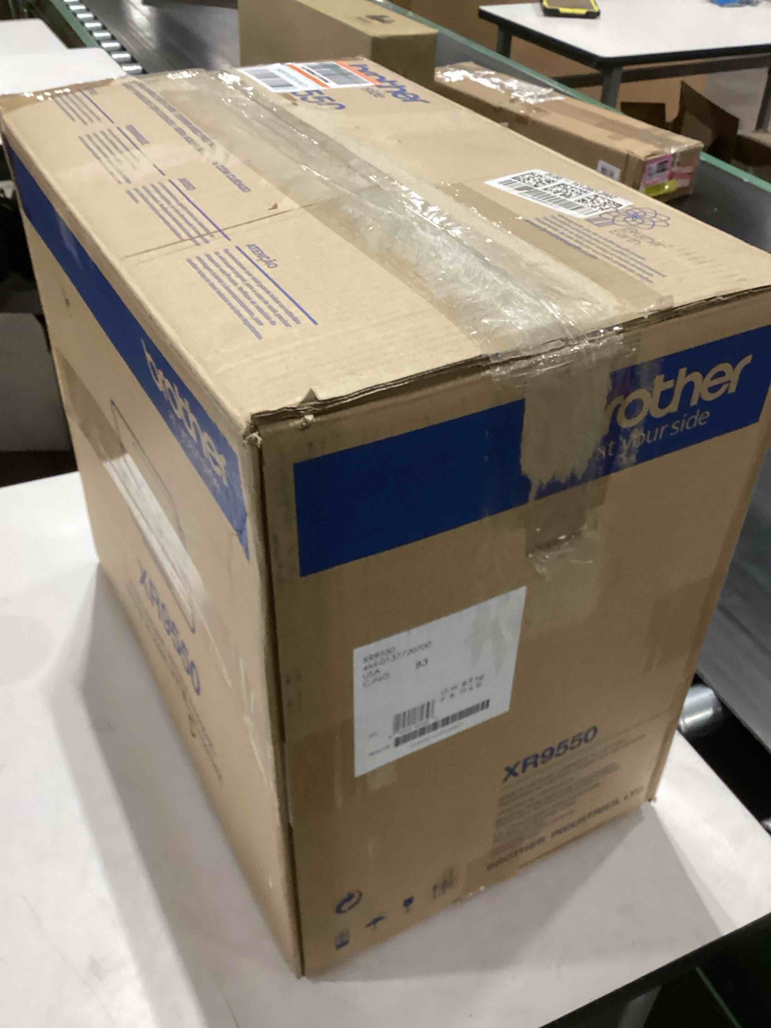 Condition photo showing As Is for Brother Sewing and Quilting Machine, Computerized, 165 Built-in Stitches, LCD Display, Wide Table, 8 Included Presser Feet, White, 20x12x17 XR9550 - New Model