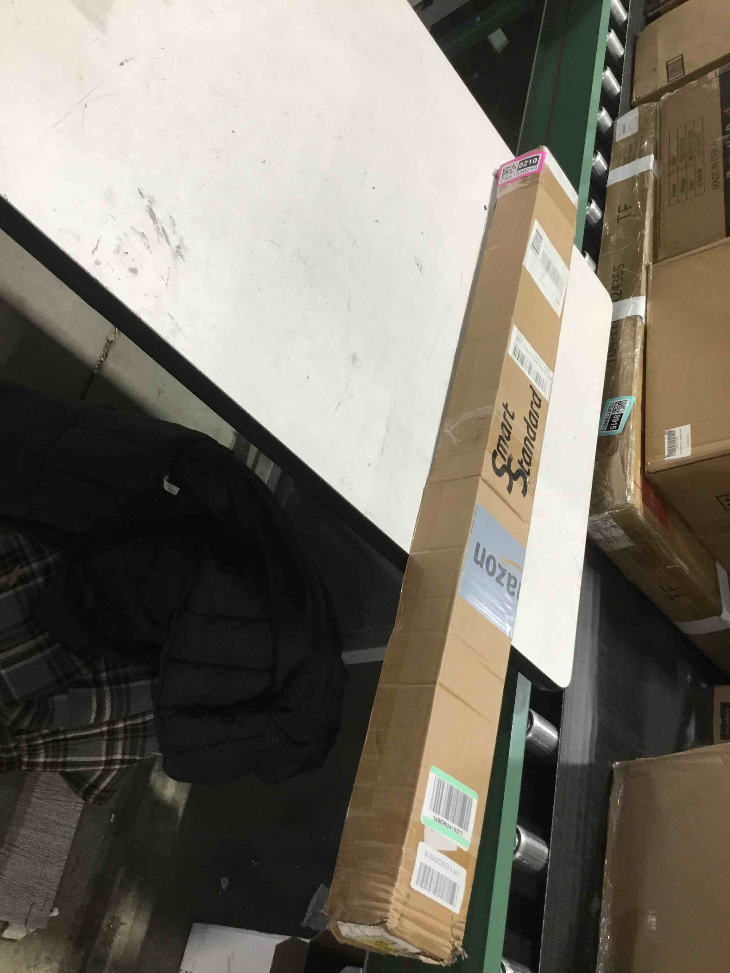 Condition photo showing As Is for SMARTSTANDARD 6.6FT Barn Door Hardware kit, Barn Door Track, Sliding Door Hardware kit, Smoothly and Quietly -Heavy Duty Sturdy -Easy to Install, Fit 36"-40" Wide Panel (I Shape Hanger) 6.6 Feet