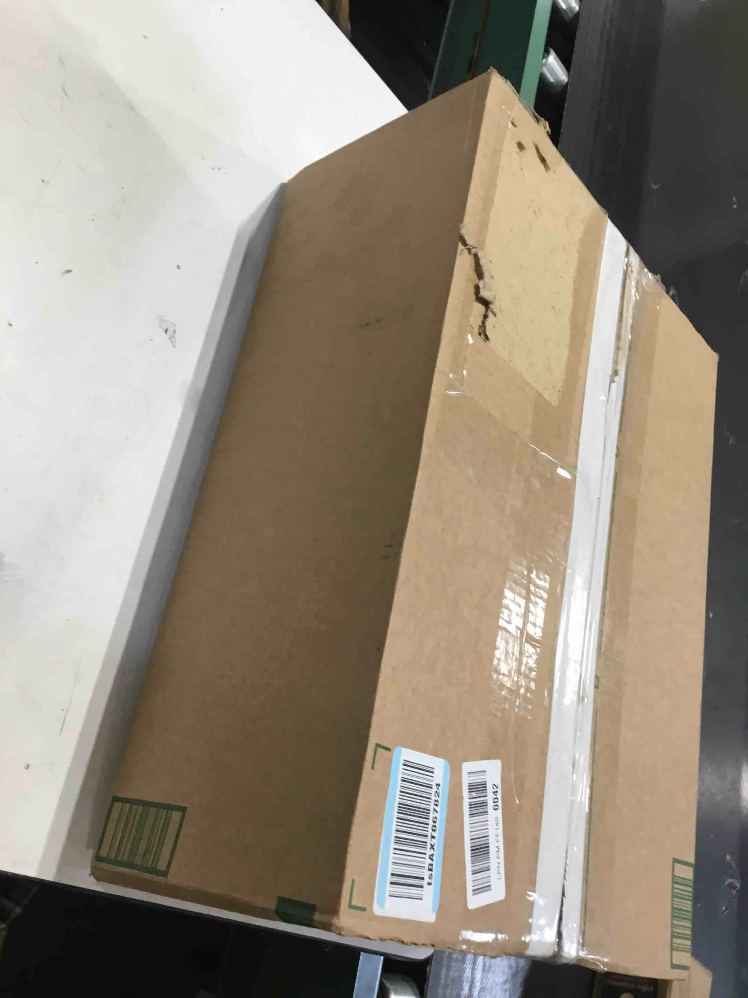 Condition photo showing As Is for Lighted Red Berries Tree Table Decoration Christmas Tree with Snow Flocked Berries Pinecones, Silk Bow, 15 Warm White LED Lights Tabletop Centerpiece for Christmas Decorations Holiday Party