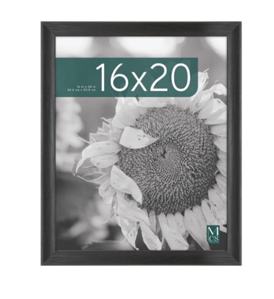 MCS Studio Gallery Classic 16x20 Poster Frame Black Woodgrain, Vertical & Horizontal Wall Hanging Large Picture Frame for Photos, Posters & Art Prints (1-Pack)