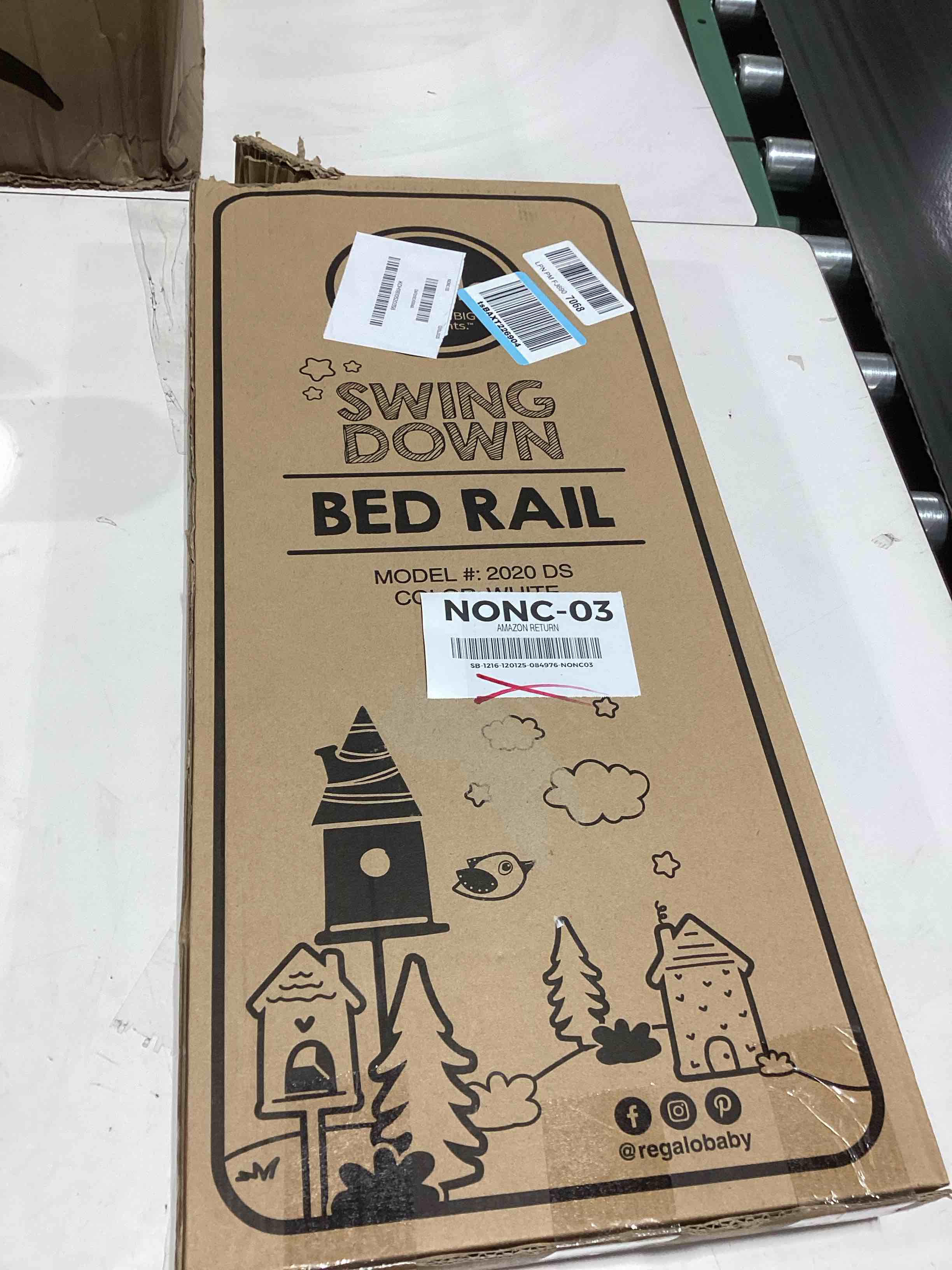 Condition photo showing As Is for Regalo Swing Down Bed Rail Guard, with Reinforced Anchor Safety System 43 Inch