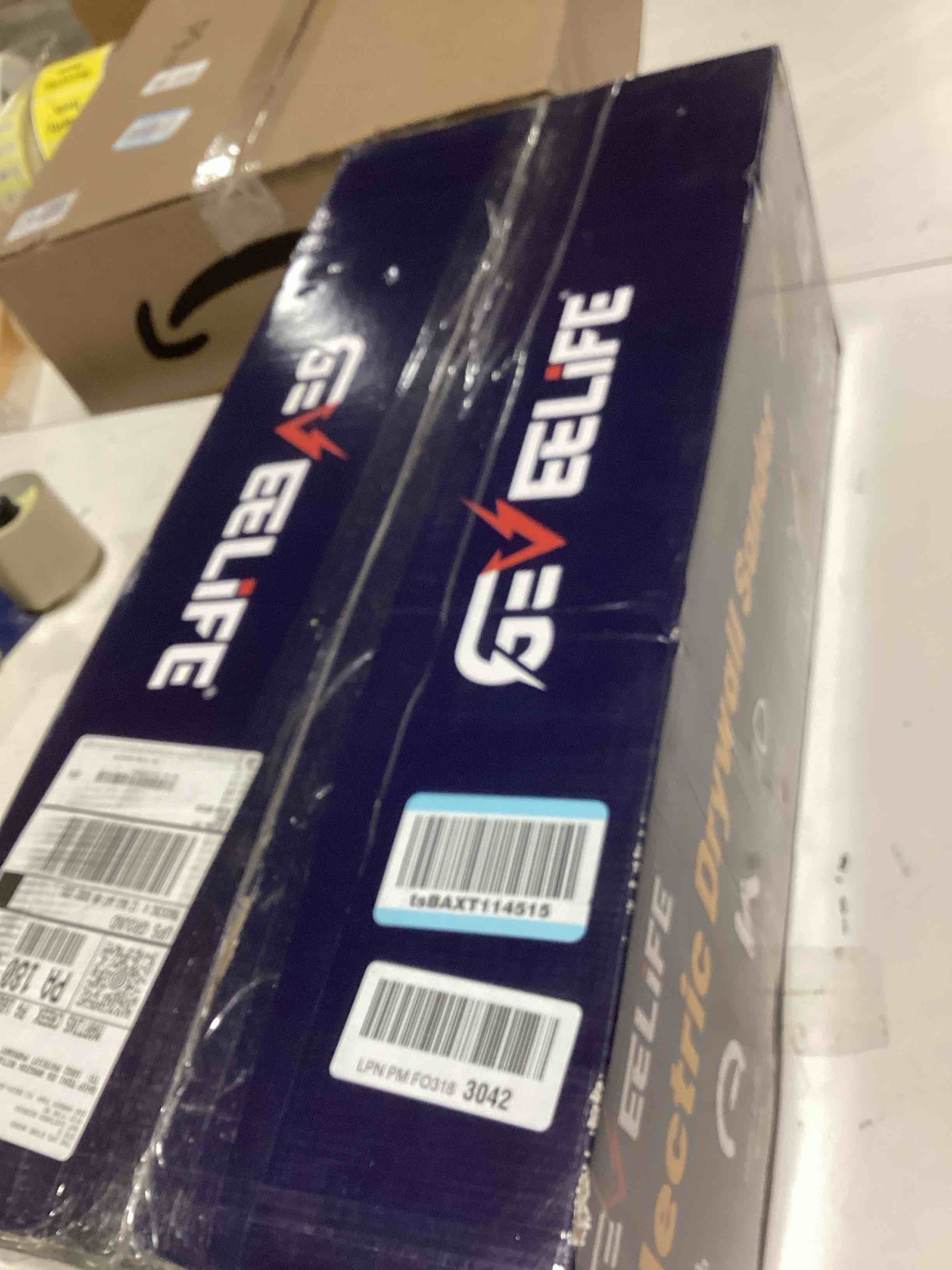 Condition photo showing As Is for GEVEELIFE Drywall Sander, 880W 7.33A Electric Drywall Sander with Vacuum Dust Collector, 5 Variable Speed 1000-2100RPM, LED Light, Foldable & Extendable Handle, 12 Sanding Discs