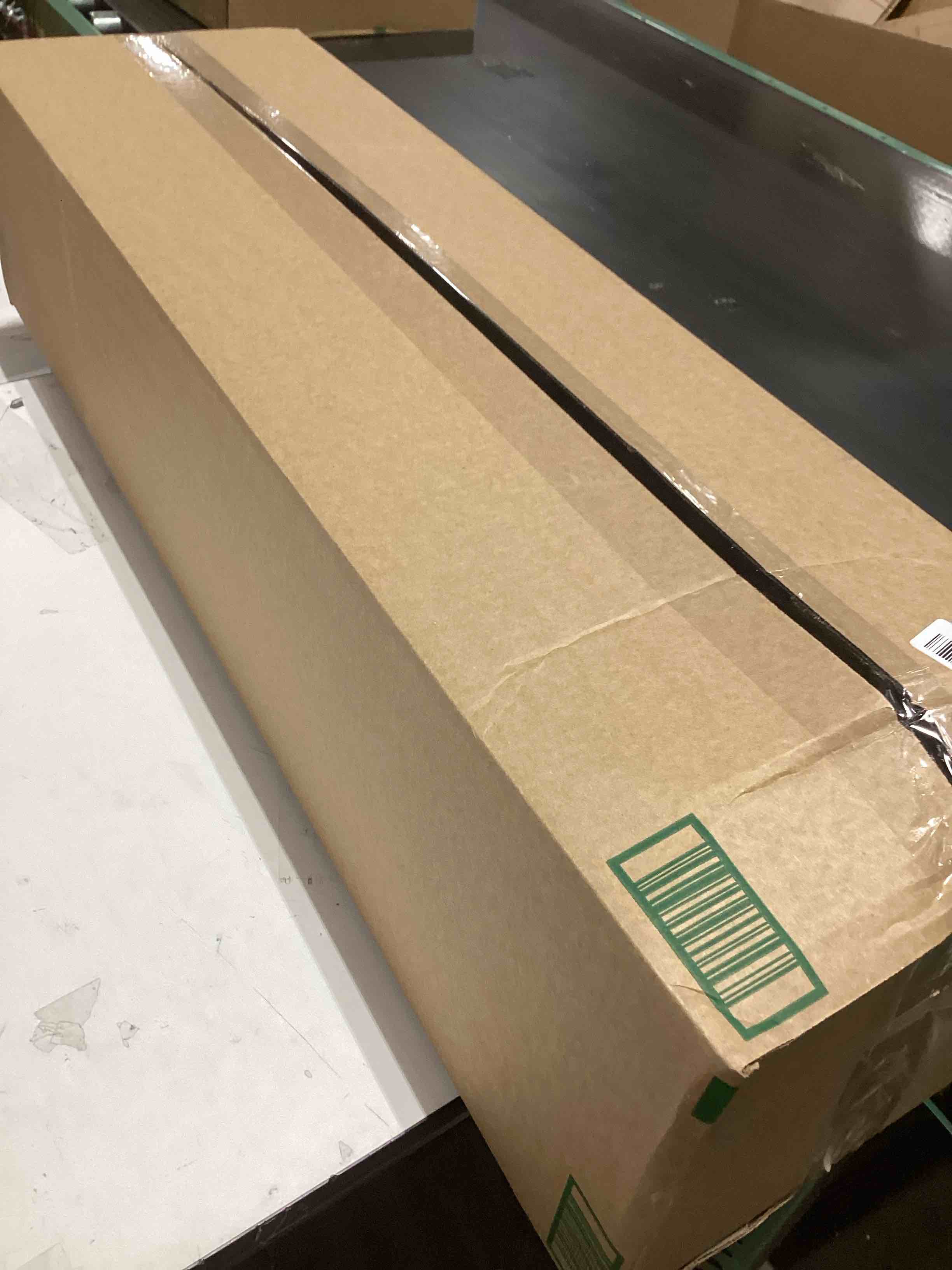 Condition photo showing As Is for MAYPLUSS Kraft Christmas Wrapping Paper Jumbo Roll - 30 In X 120 In Per Roll - Vintage Brown Kraft Christmas Ornaments, Gingerbread Cookies, Pinecone & Deer Print Winter Gift Wrap for Rustic Holiday Kraft Paper