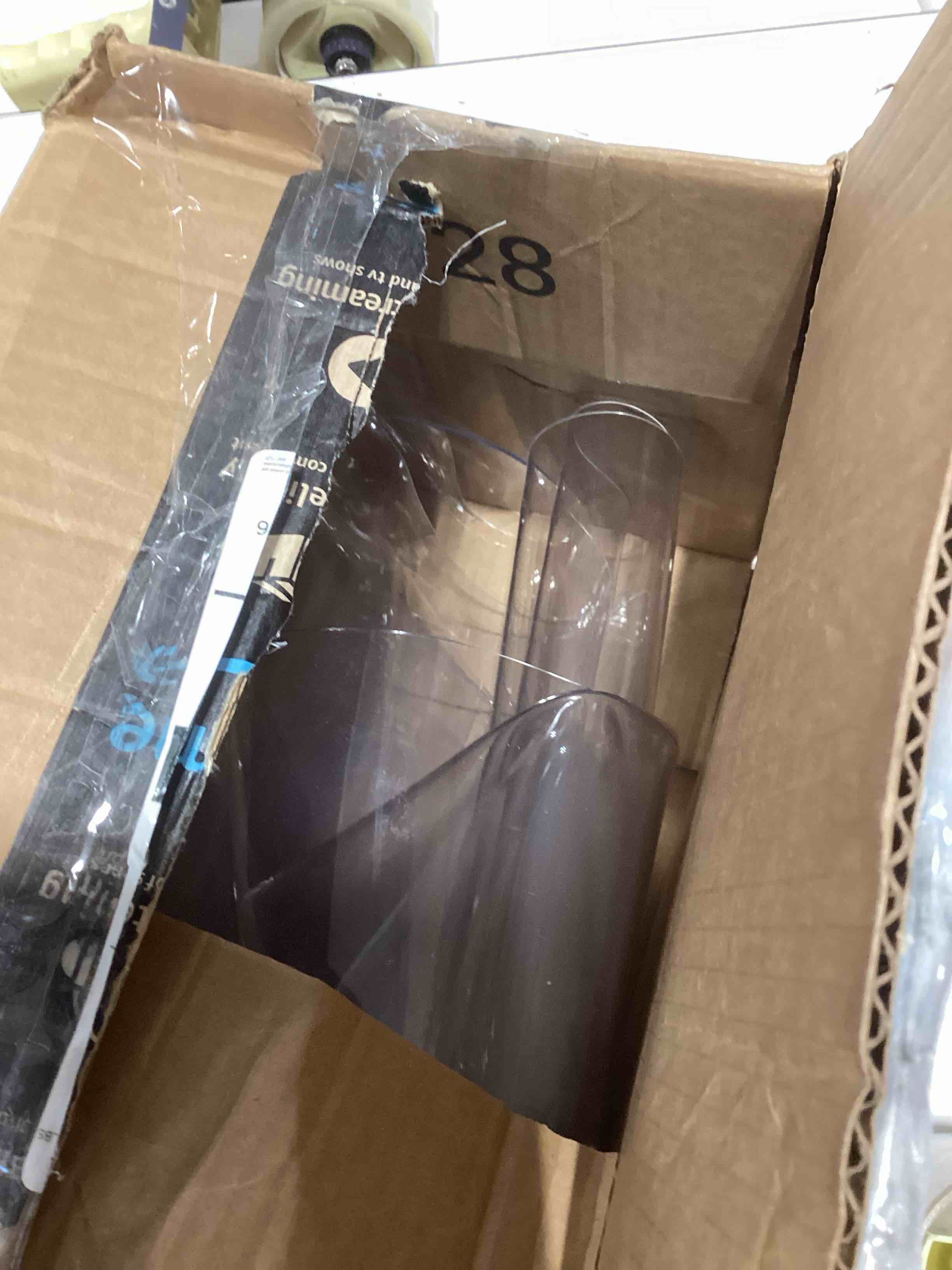 Condition photo showing As Is for LovePads Clear Desk Mat 24 x 48 Inch, 1.5mm Thick Clear Table Protector, Waterproof Plastic Table Co