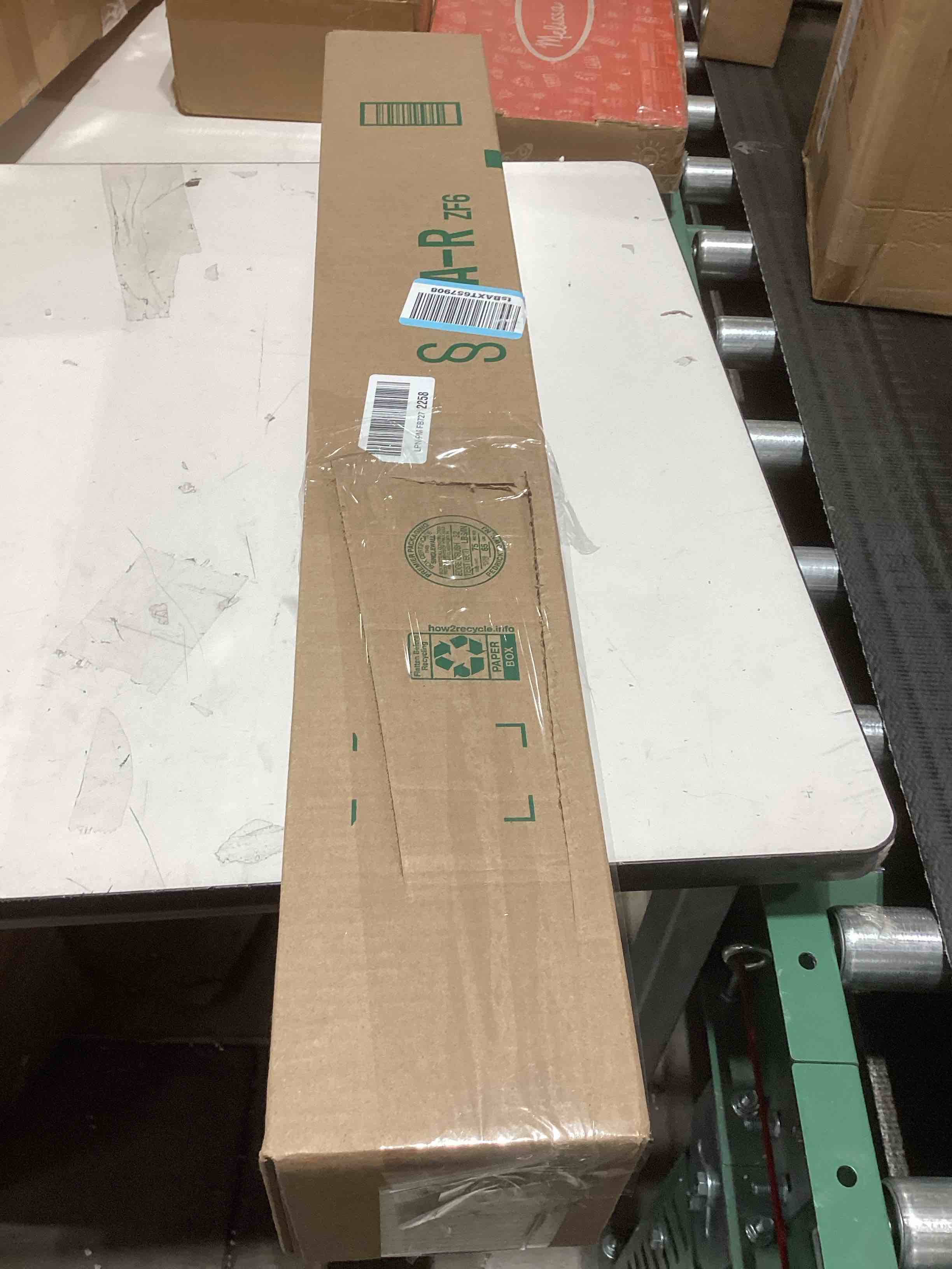 Condition photo showing As Is for Large Leather Desk Mat - 48"x24" Office Desk Protector, Non-Slip PU Leather Mouse Pad, Waterproof Wr