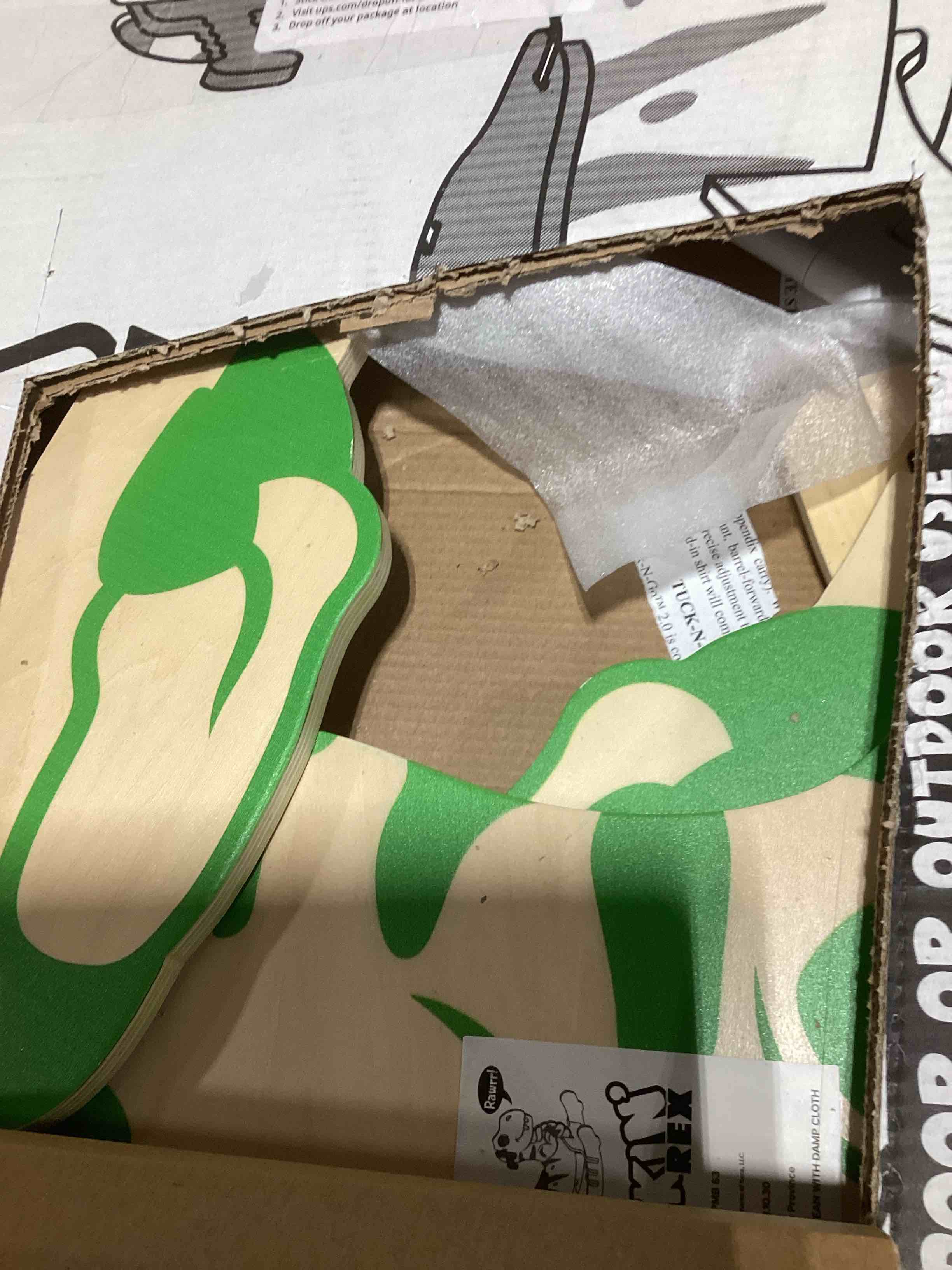 Condition photo showing As Is for Gender Neutral Wooden Dinosaur [Horse] Rocker Indoor/Outdoor Kids Rocking Toy for Toddlers Babies Ag