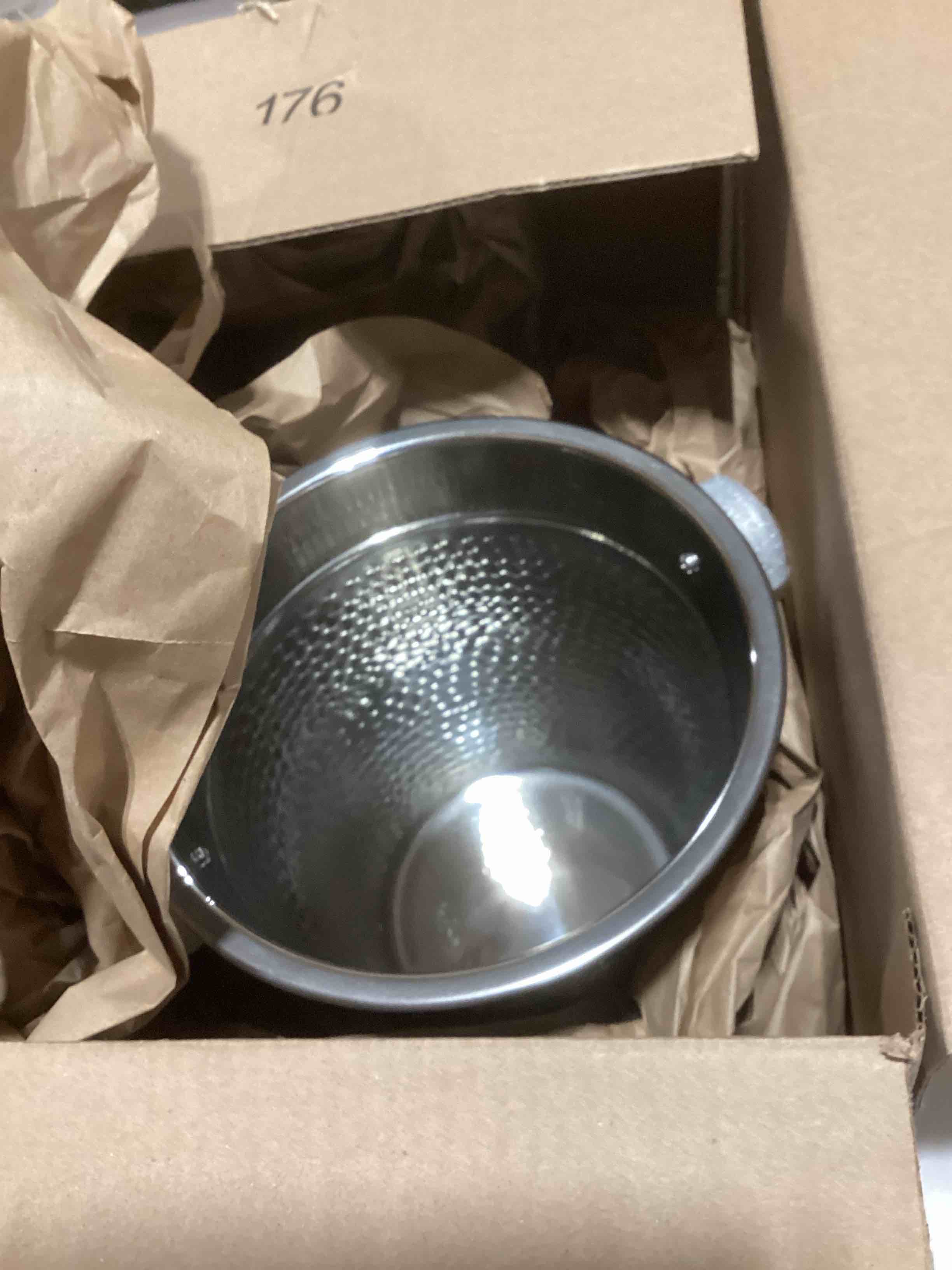 Condition photo showing As Is for Chef Craft Hammered Champagne Bucket. 4 Quart. Stainless Steel