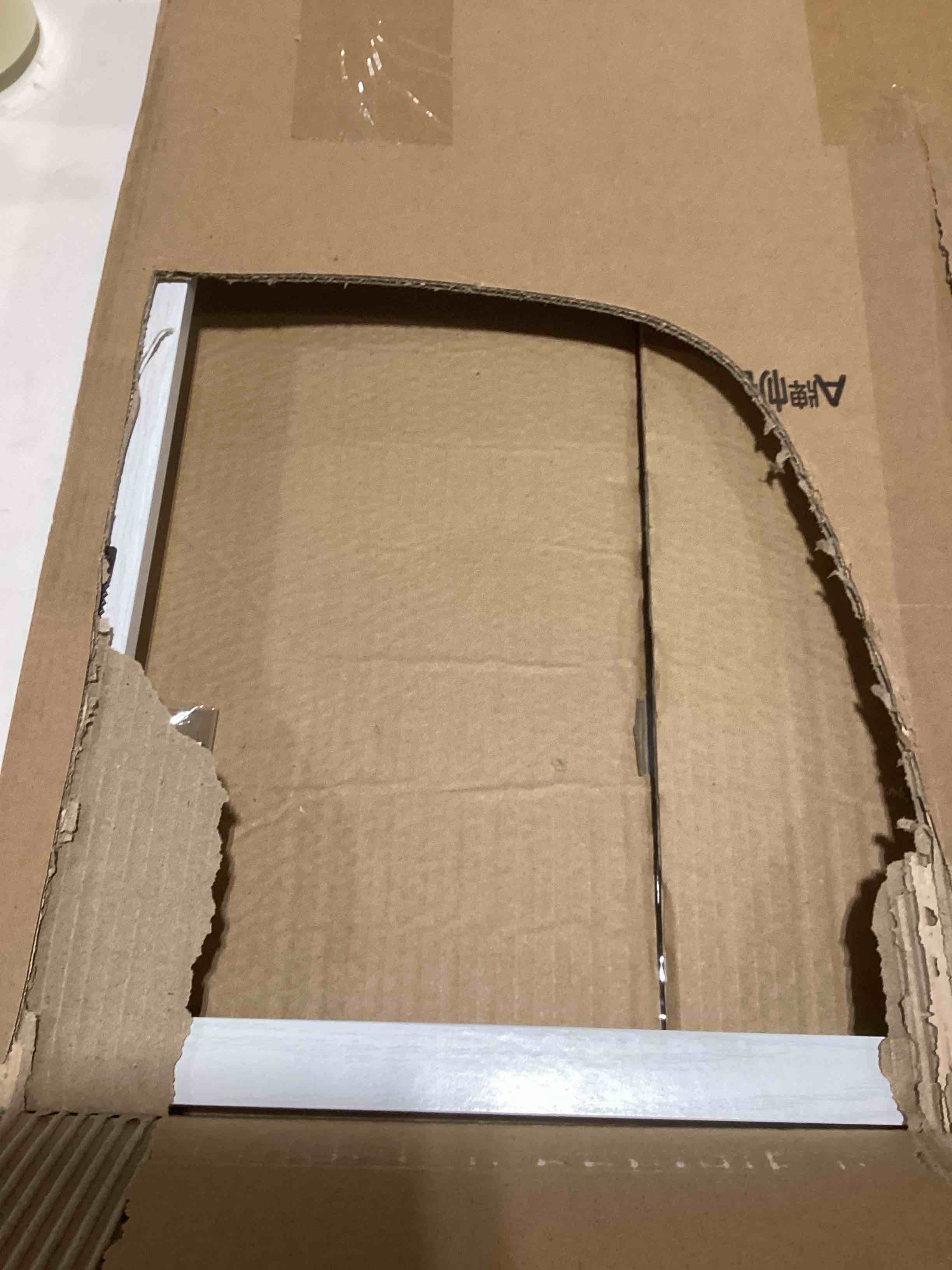 Condition photo showing As Is for Abtgt 16x20 Canvas Floating Frame with 0.9" Deep, White Floater Frame for Canvas Paintings with Adhe