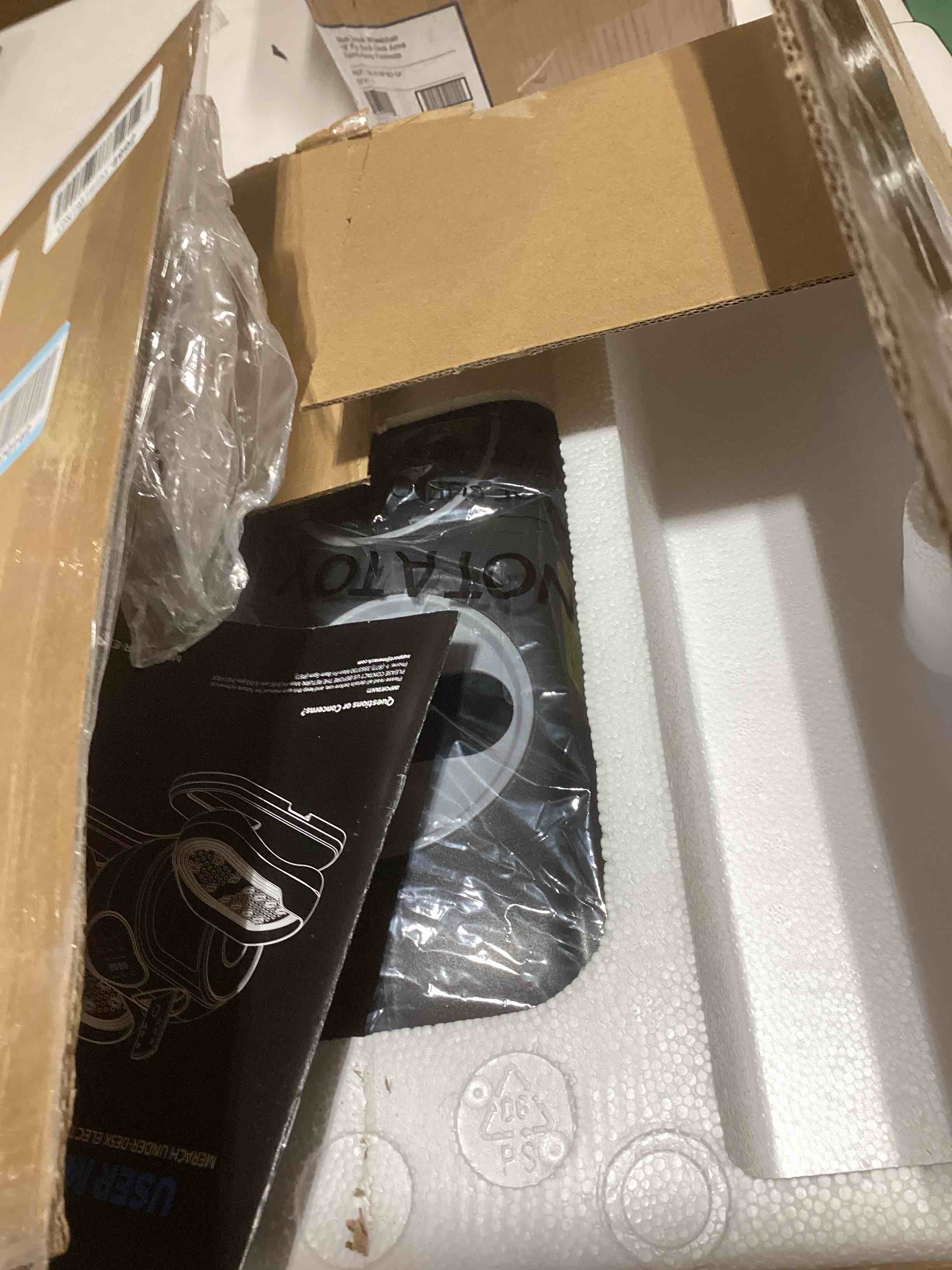 Condition photo showing As Is for MERACH Under Desk Elliptical Machine, Leg Exerciser While Sitting for Seniors with Remote Control & 