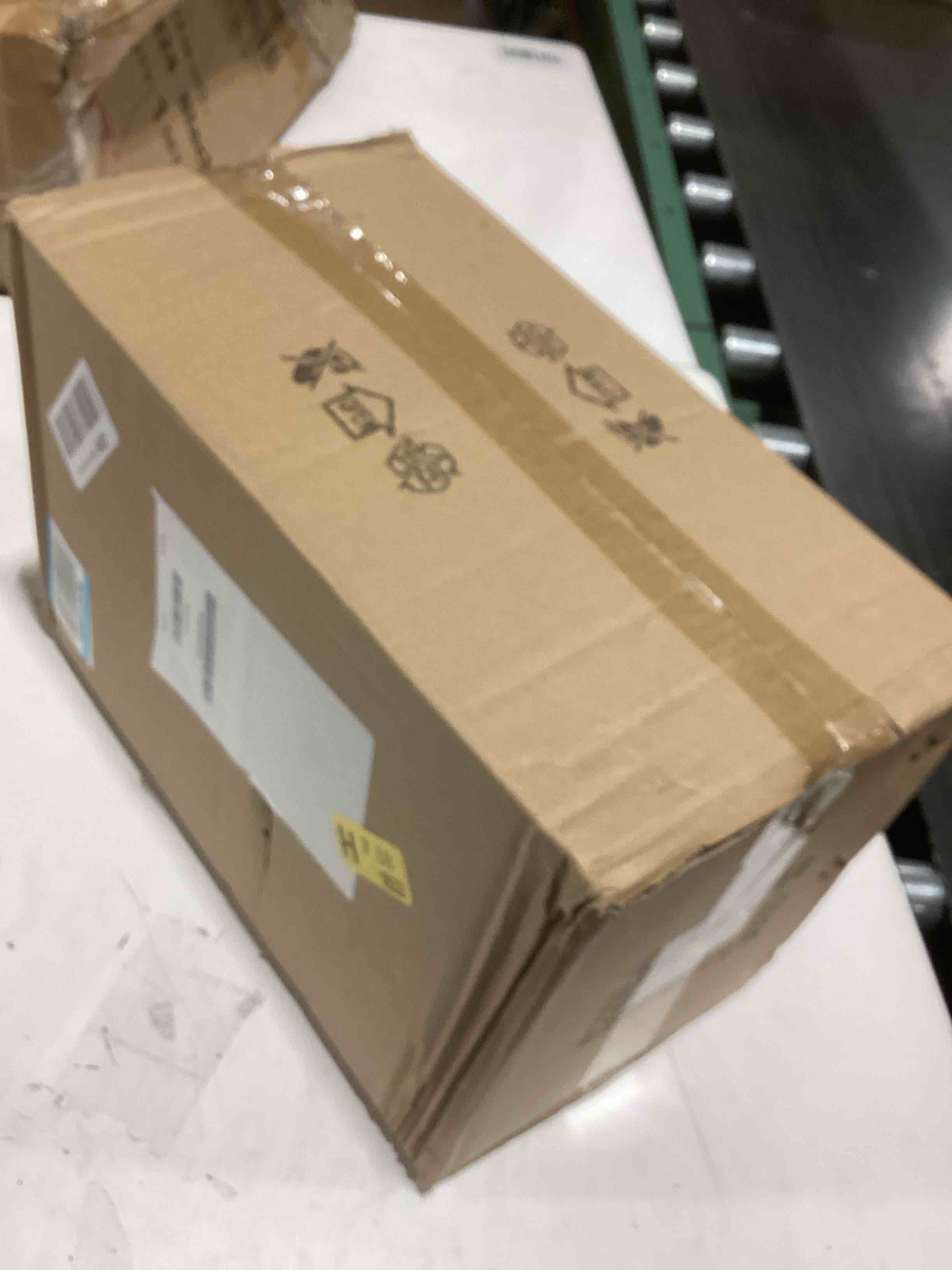 Condition photo showing As Is for Mid Century Gold Globe Table Lamp Modern U-Shape 2-Light Desk Table Light with Milk White Glass Shade Metal Base Nightstand Lamp for Bedroom Bedside,G9 Bulb(Not Included) Gold 2-Light