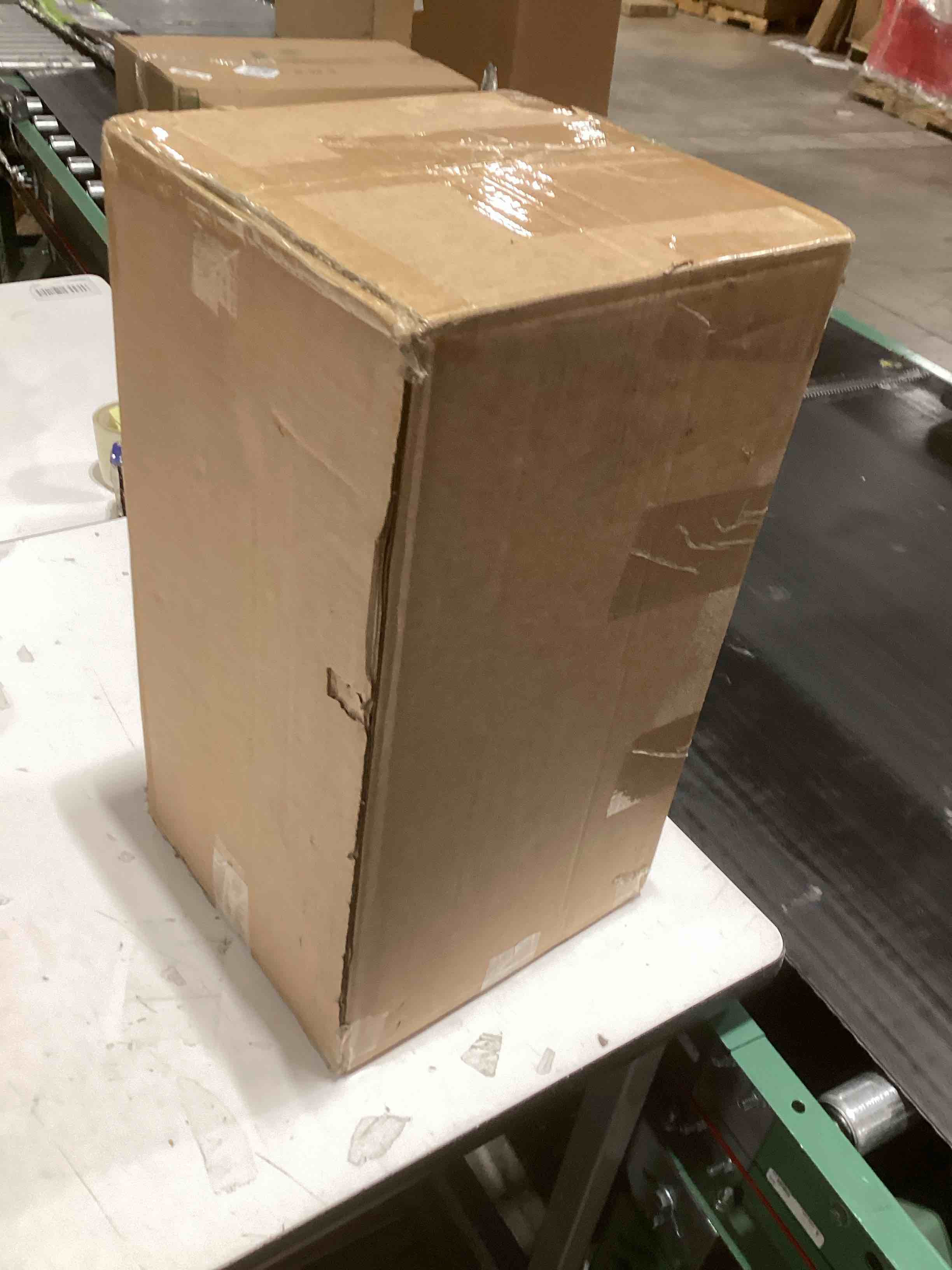 Condition photo showing As Is for FOODLE Large Glass Drink Dispenser with Spigot - Glass Beverage Dispenser with Stand - Perfect for Parties & Weddings - Pitcher for Lemonade, Water, Sangria, Punch & Juice - Leakproof - 1.72 Gallon