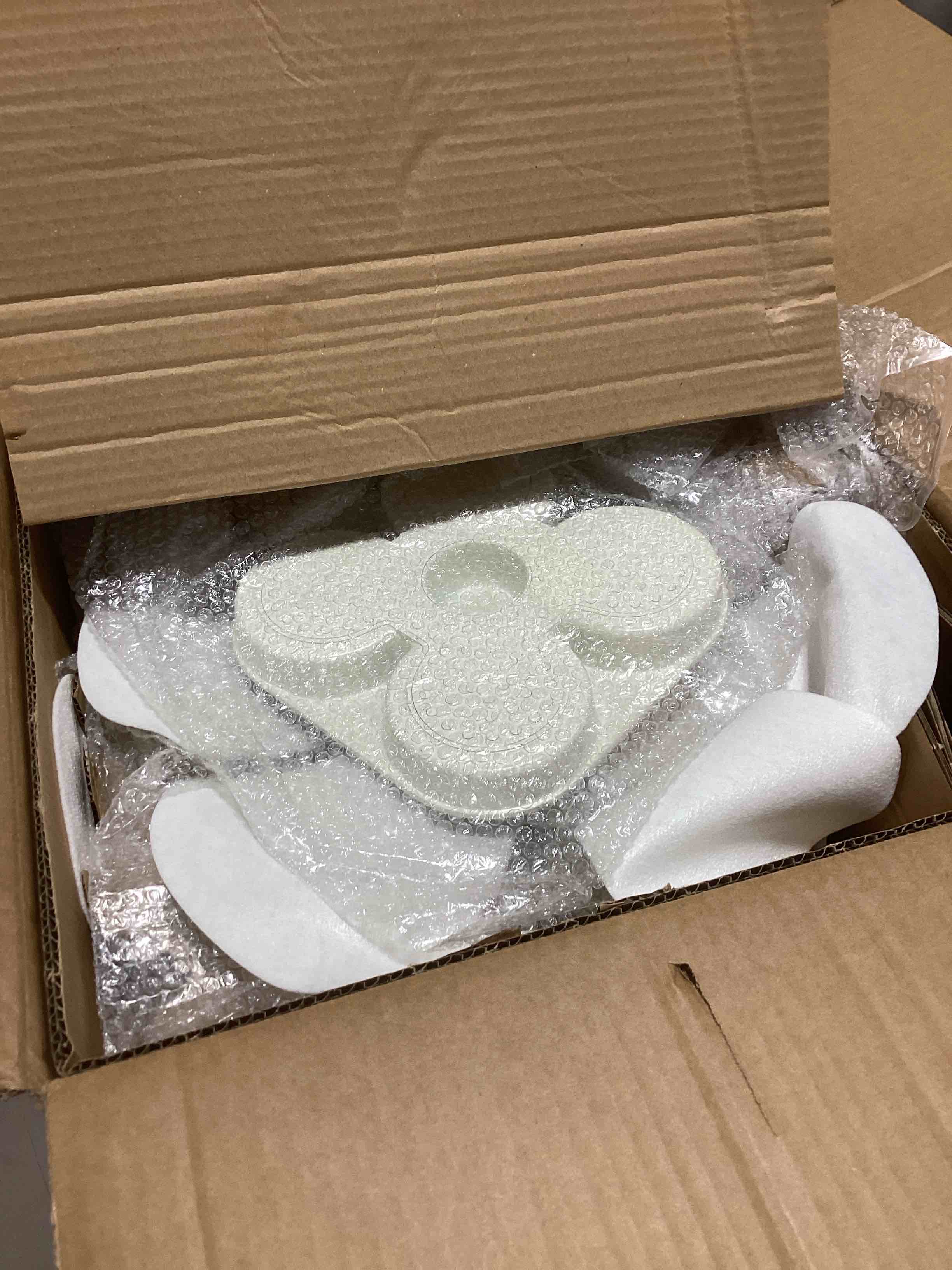 Condition photo showing As Is for CAROTE 21Pcs Pots and Pans Set, Nonstick Cookware Sets, White Granite Induction Cookware Non Stick Cooking Set w/Frying Pans & Saucepans(PFOS, PFOA Free) Cream White 21 Piece