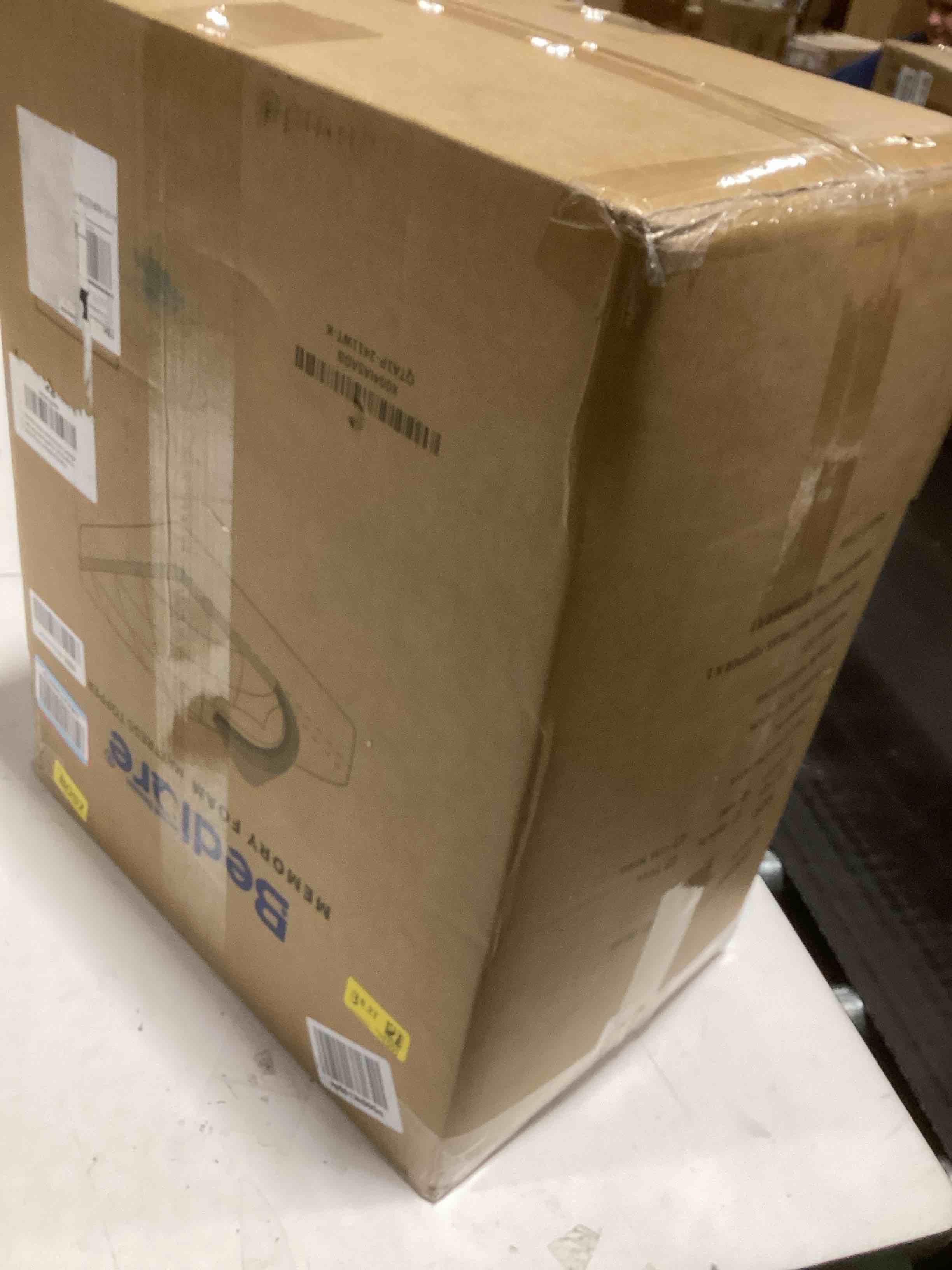 Condition photo showing As Is for Bedlore 4-Inch King Mattress Topper for Back Pain - Dual Layer Medium Support (2" Gel Memory Foam + 2" Cooling Fluffy Pillow Top Pad), Breathable & Pressure Relief (White) White King