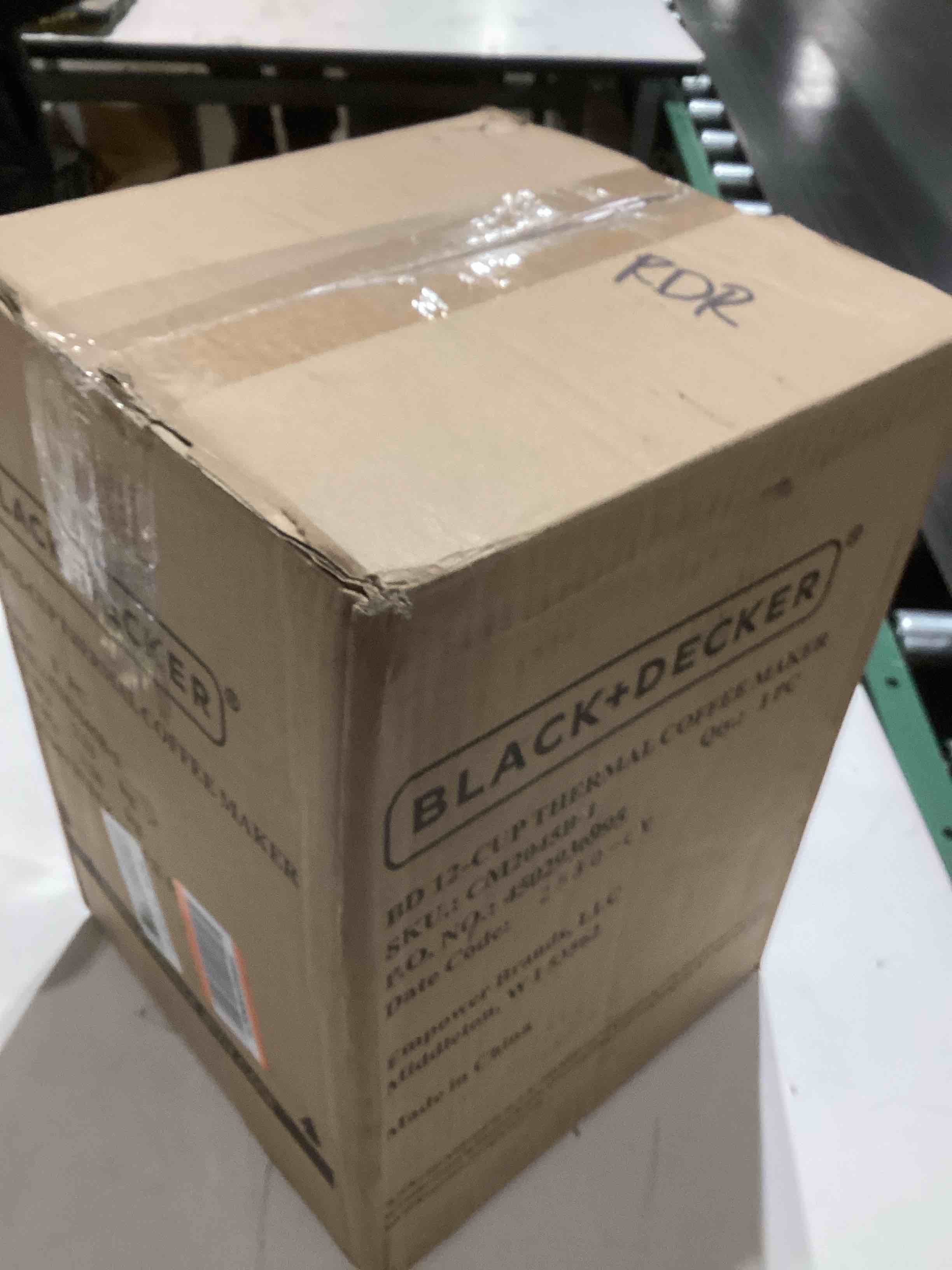 Condition photo showing As Is for BLACK+DECKER 12-Cup Thermal Programmable Coffee maker, Brew Strength Selector, Auto-clean, Black and Silver CM2045B