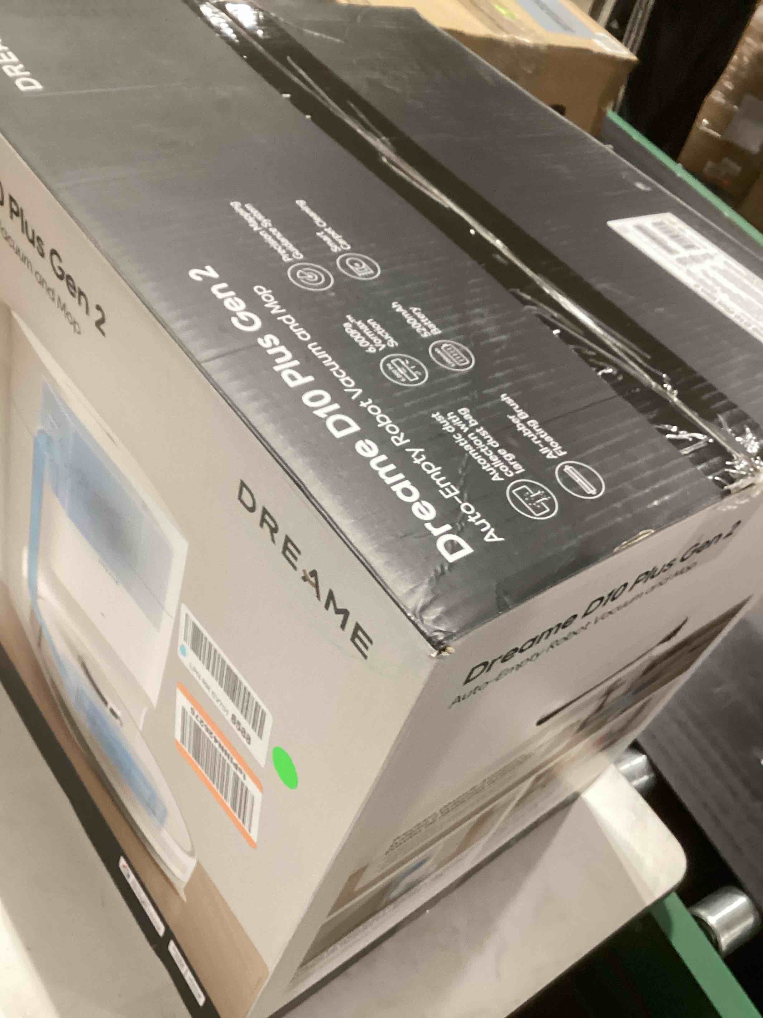 Condition photo showing As Is for DREAME D10 Plus Gen 2 Robot Vacuum and Mop with Self Emptying Base for 90 Days of Cleaning, 6000 Pa Suction and LiDAR Navigation, Obstacle Avoidance, Wi-Fi Connected