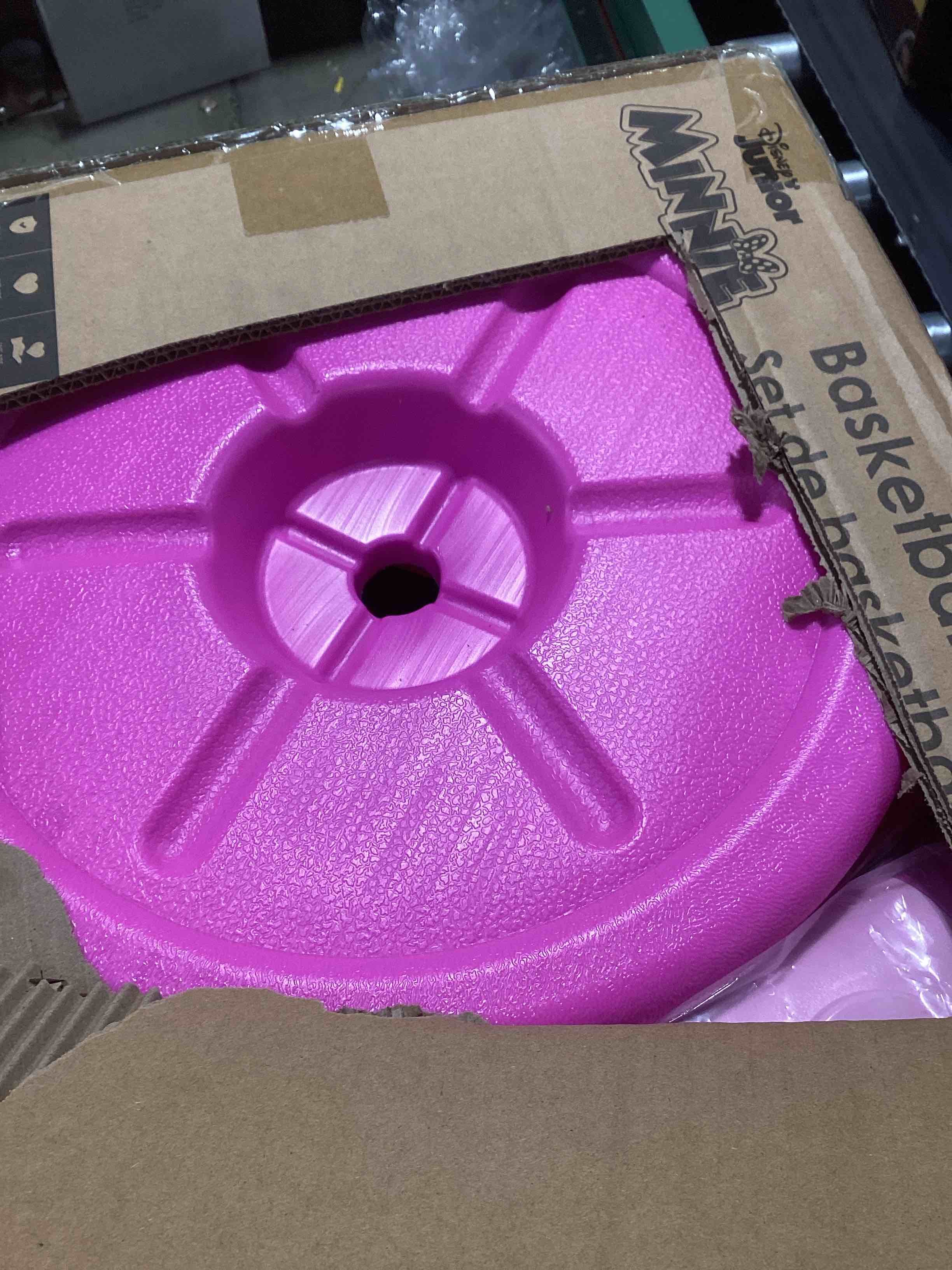 Condition photo showing As Is for Delta Children Disney Mickey Mouse Plastic Basketball Set - Includes Basketball Hoop, 1 Basketball and Ball Pump, Red/Black