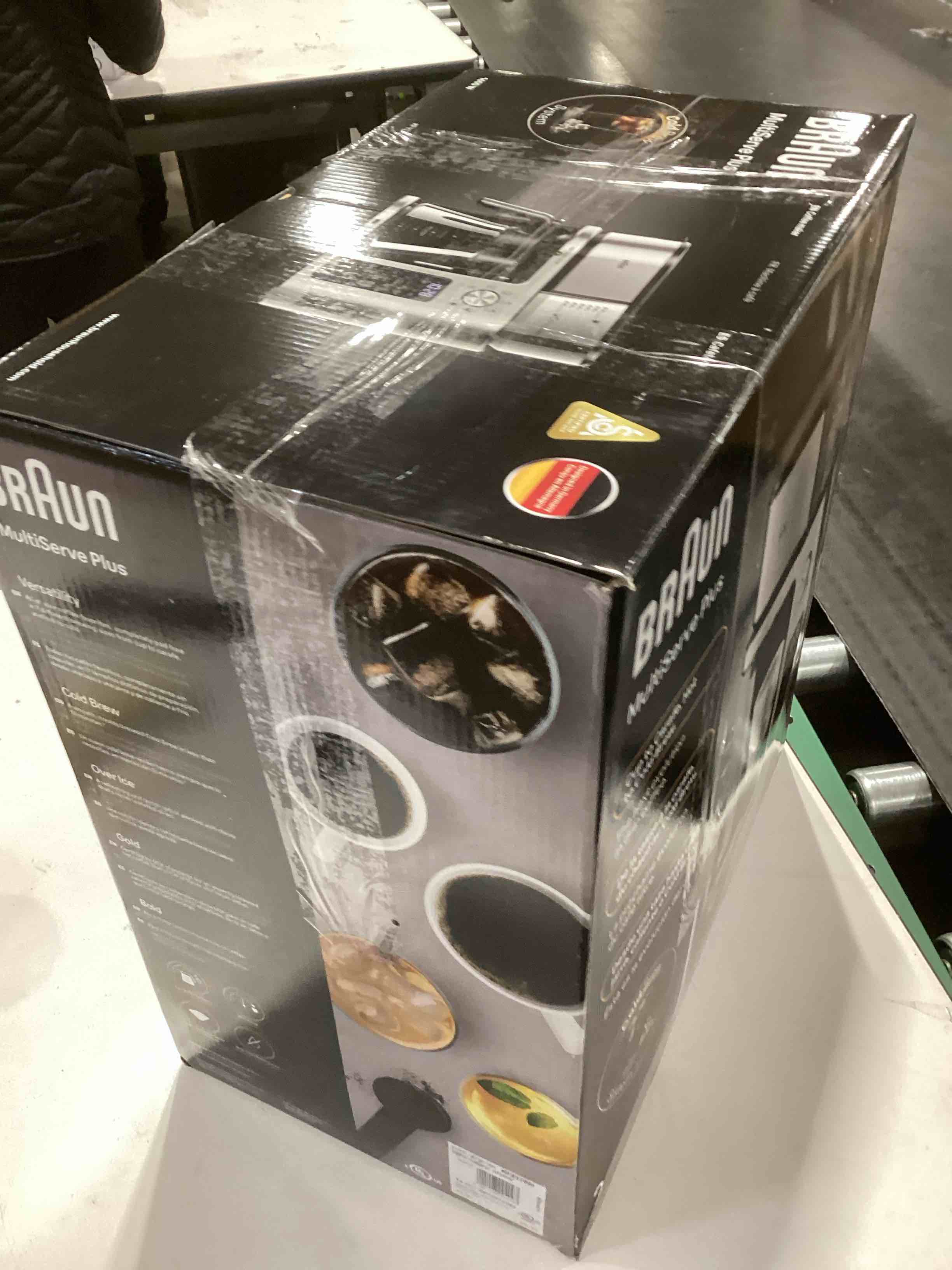 Condition photo showing As Is for Braun MultiServe Plus 10-Cup Drip Coffee Maker - Hot & Cold Multi-Serve Brewer with Timer and Auto Start, Hot Water Dispenser, Over Ice Function, Stainless Steel & Pod-Free Design, KF9370SI Multiserve Hot Water