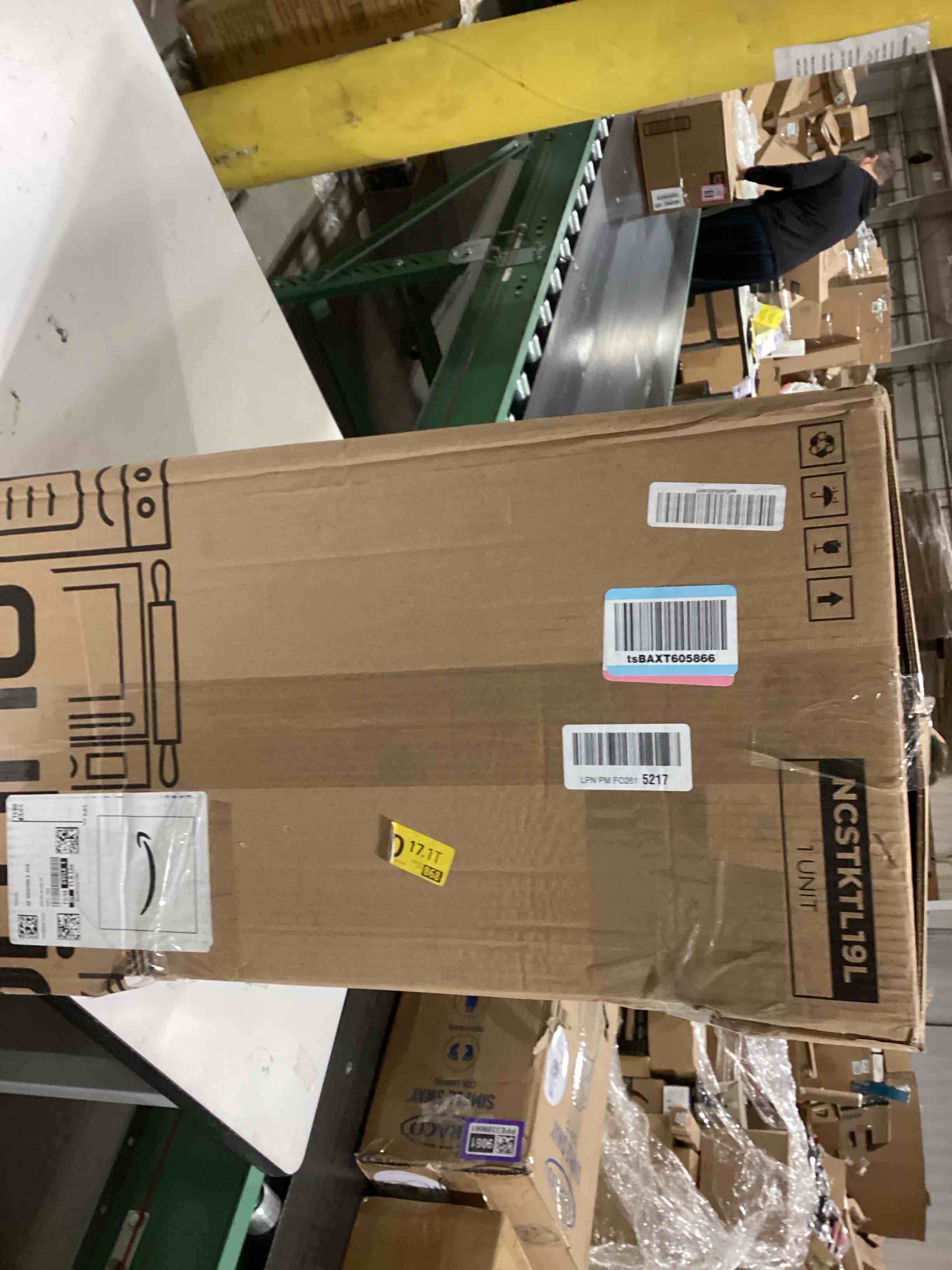 Condition photo showing As Is for NutriChef Water Boiler and Hot Water Dispenser, 19L Electric Beverage Dispenser with Safety Lock Lid, Non-Drip Tap, Warm Function, Food Grade Stainless Steel, Home & Commercial Use, 19"x9"x9", Silver 20.1 Quarts