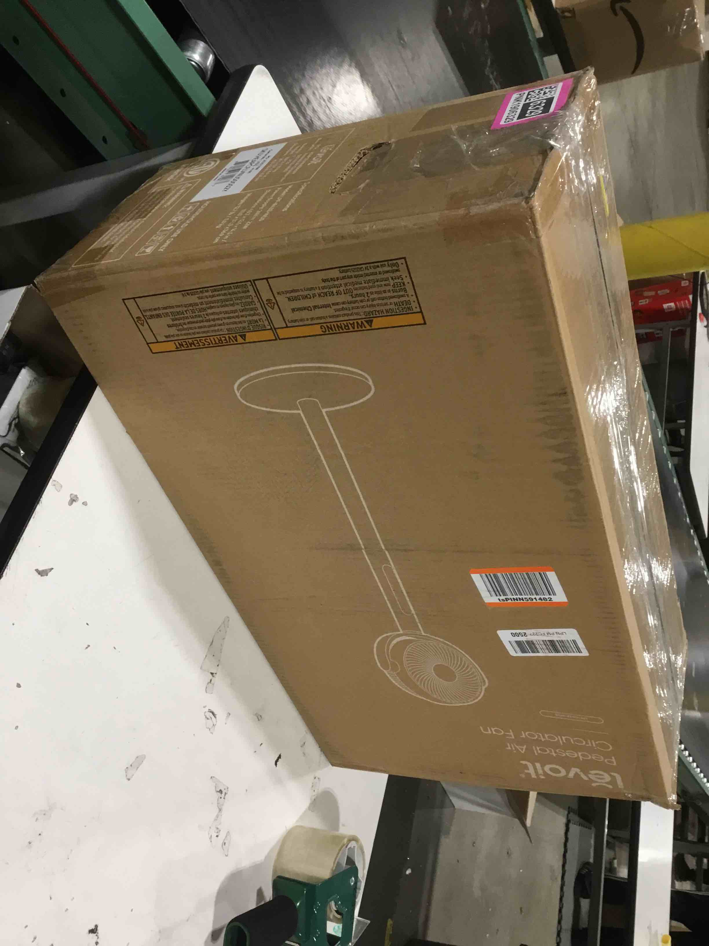 Condition photo showing Good Condition for Levoit Standing Fan for Bedroom, CirculAir 120° Oscillating, Quiet 20dB, 9 Speeds, 4 Modes, DC Motor, 2 in 1 Pedestal & Tabletop, 82ft, Remote Control, Sensor, 9H Timer, 908CFM Ultra-High Airflow Modern