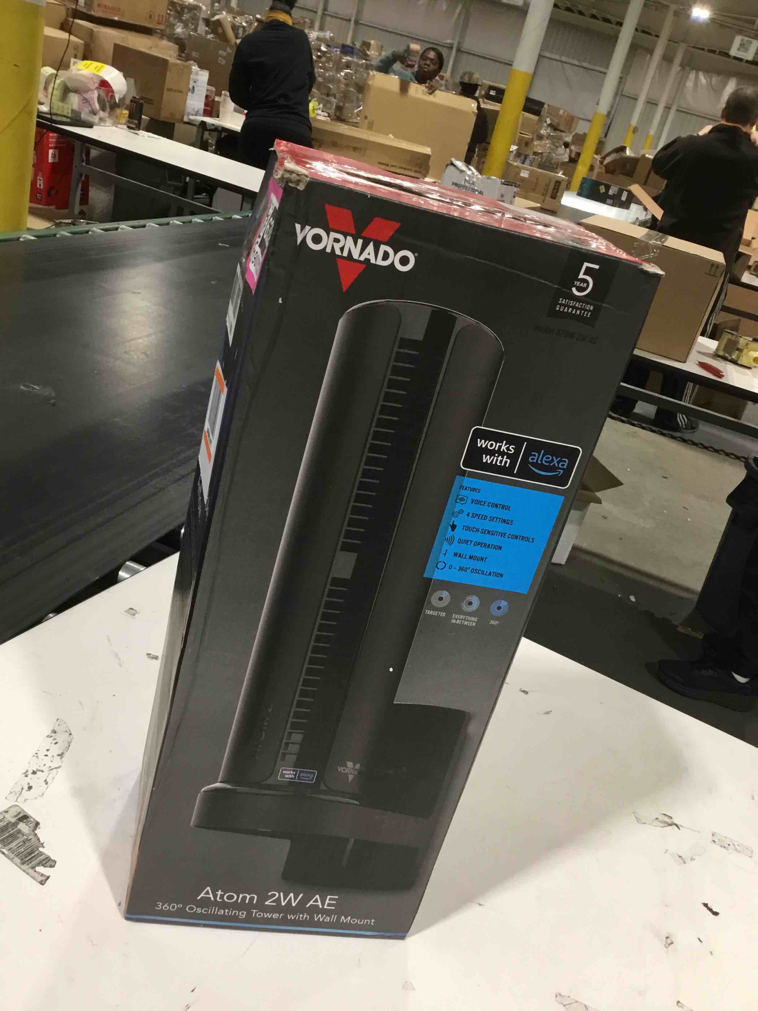 Condition photo showing Good Condition for Vornado ATOM 2W AE Oscillating Tower Fan with Wall Mount, Alexa Enabled,Black