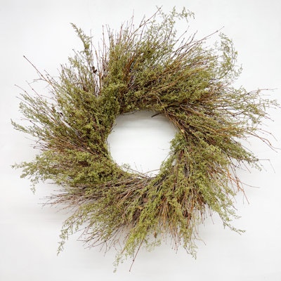 dried twigs and sweet Annie spring wreath 