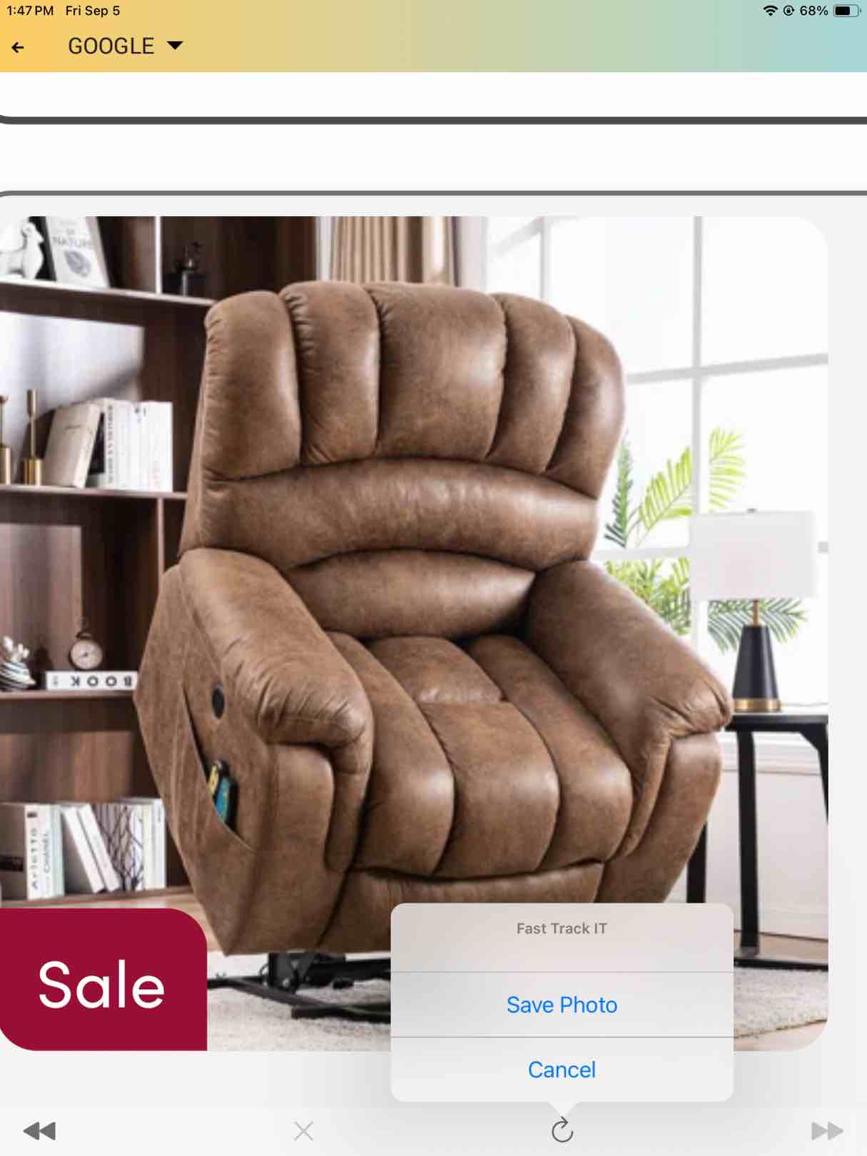 Muli 41" Wide Breathable Leather Large Power Lift Recliner with Massage and Heat