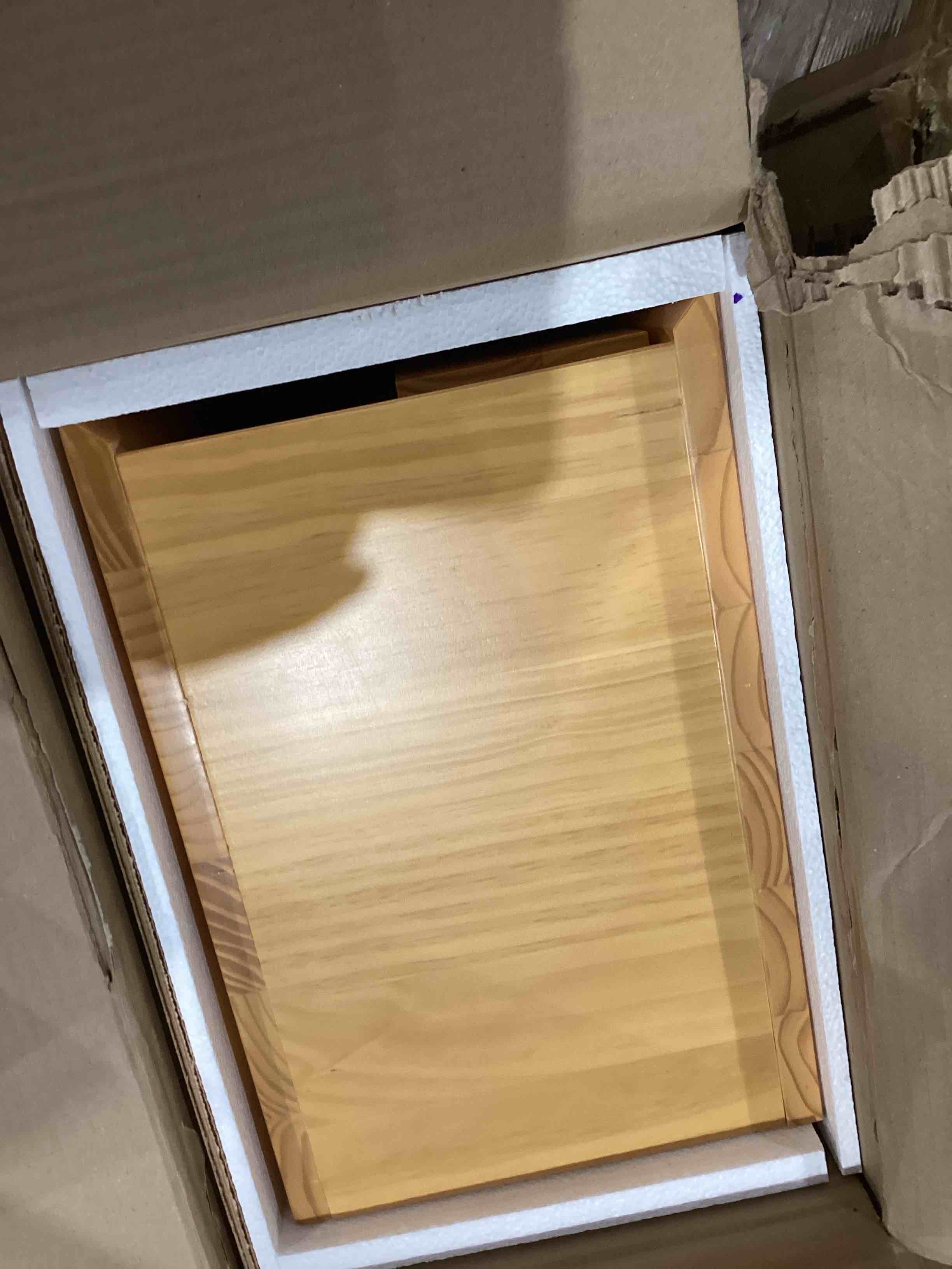 two drawer wooden nightstand 