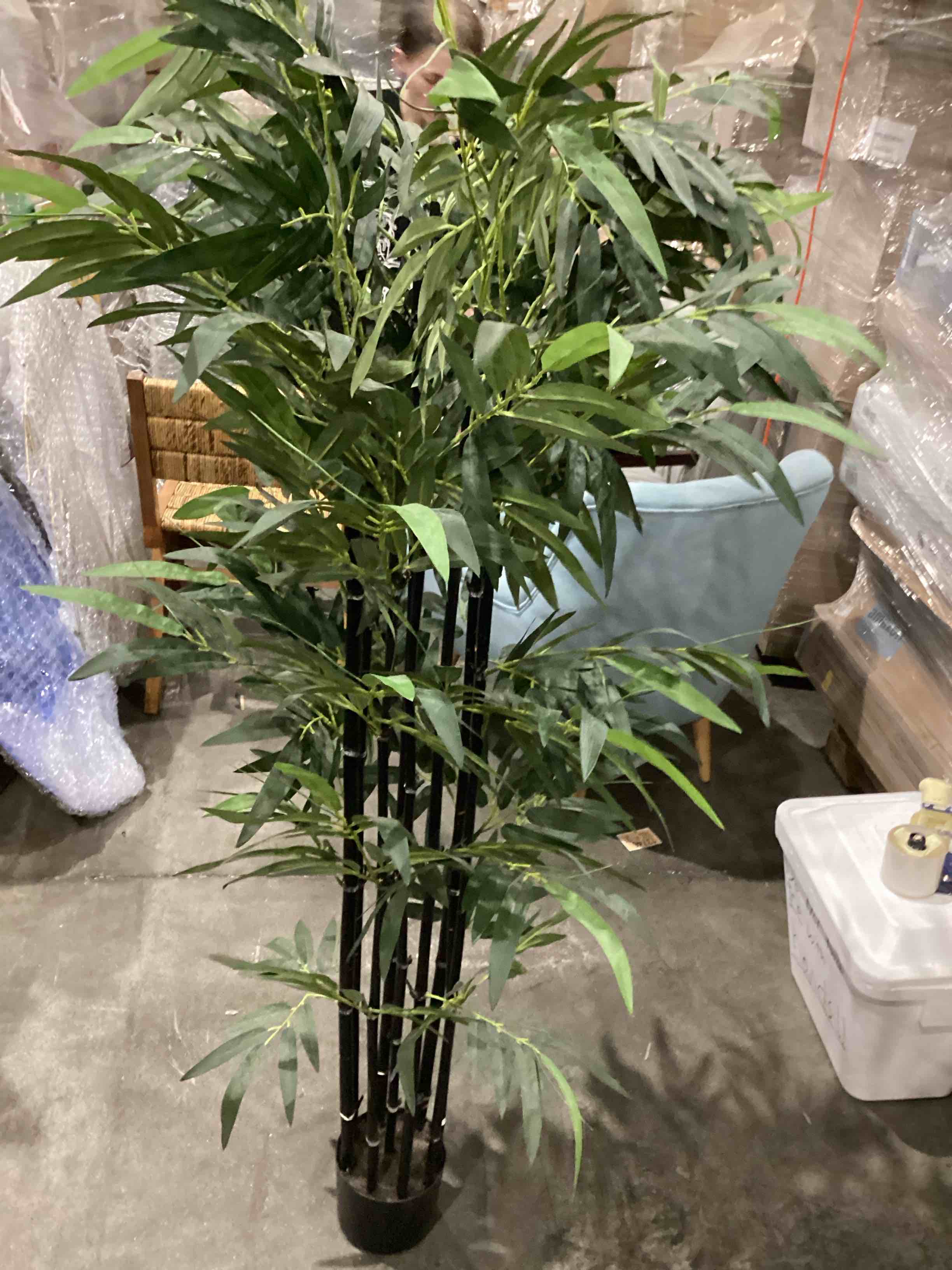 nearly natural 51in. bamboo artificial tree with black trunks uv resistant (indoor/outdoor)