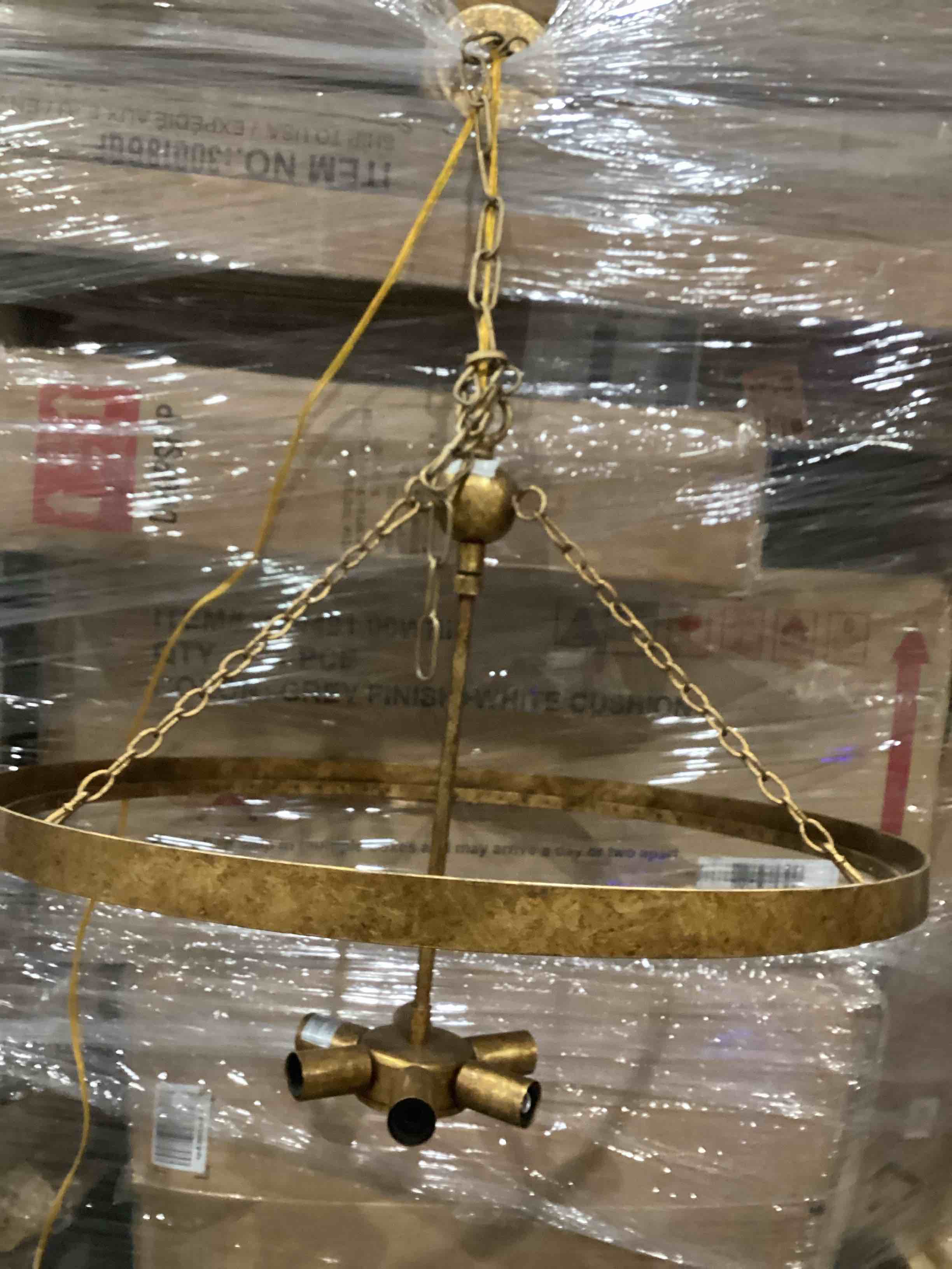 brown dangling chandelier Uma 