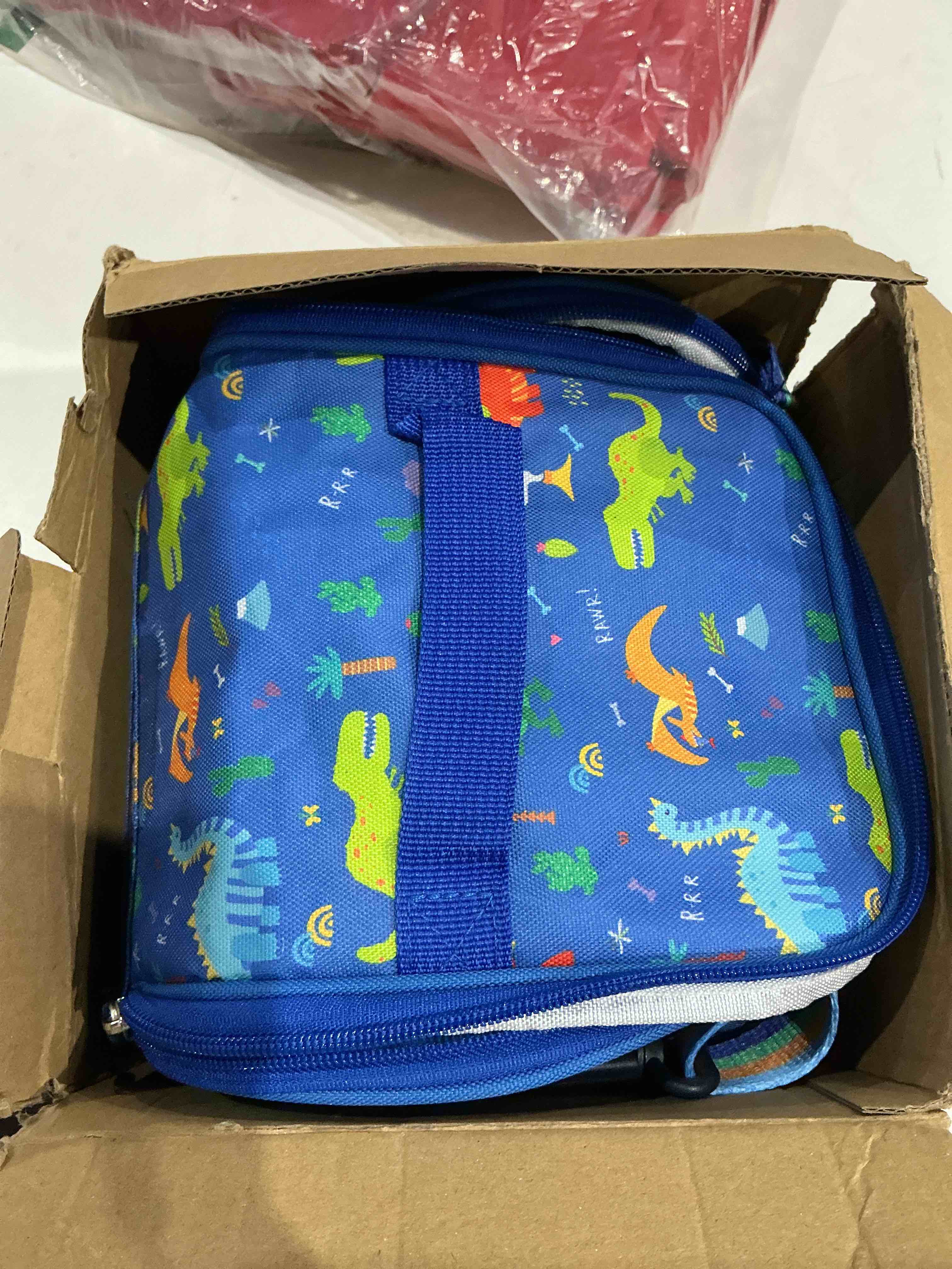 Condition photo showing Good Condition for bento lunch box for kids with 17oz soup thermo,insulated tumbler water bottle and insulated lunch bag,leak-proof 3 compartment lunch food container with ice pack for kids to school-dinosaur