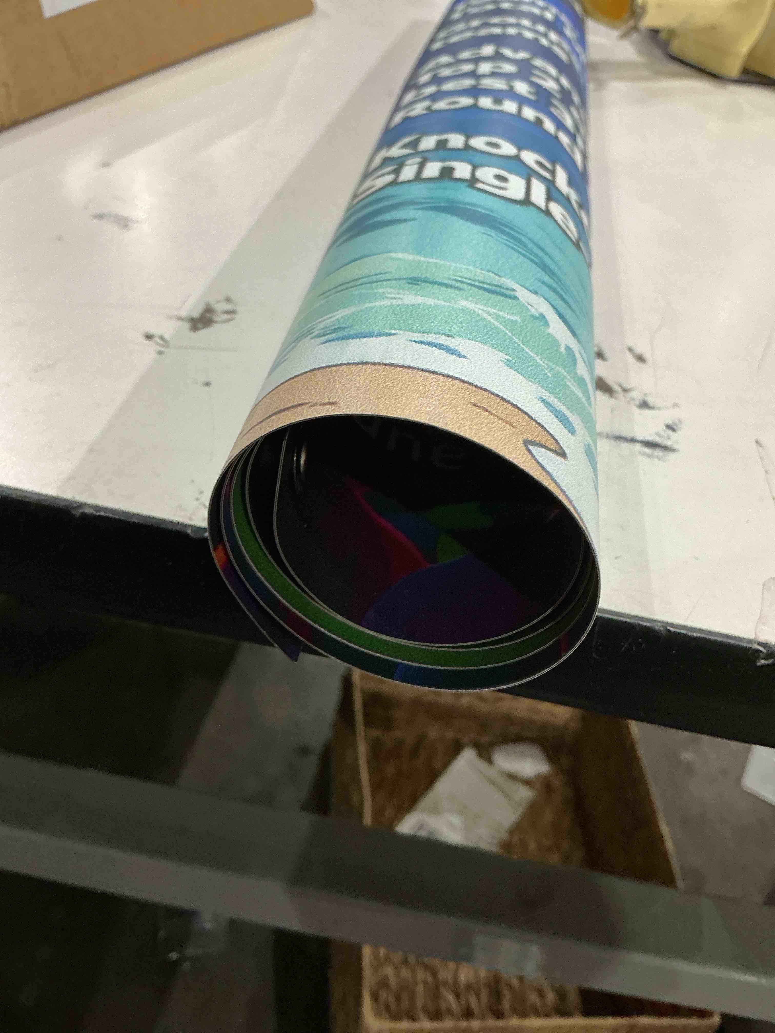 Condition photo showing As Is for world cup schedule poster world cup merchandise double sided printing no crease schedule waterproof 