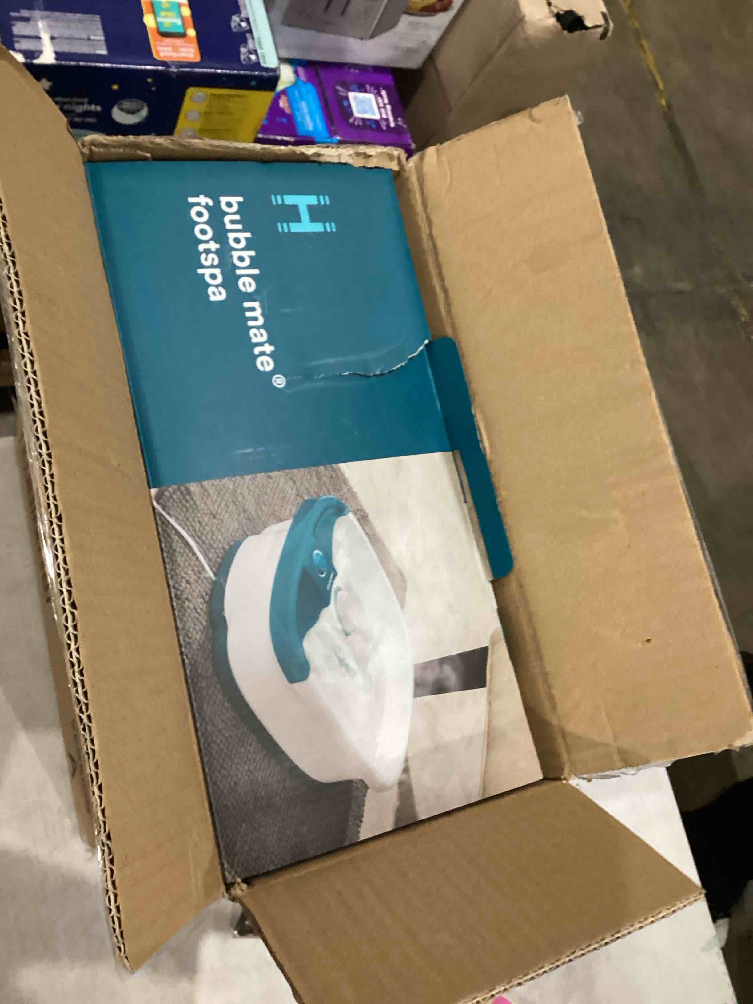 HoMedics Bubble Mate Foot Spa, Toe Touch Controlled Foot Bath with Invigorating