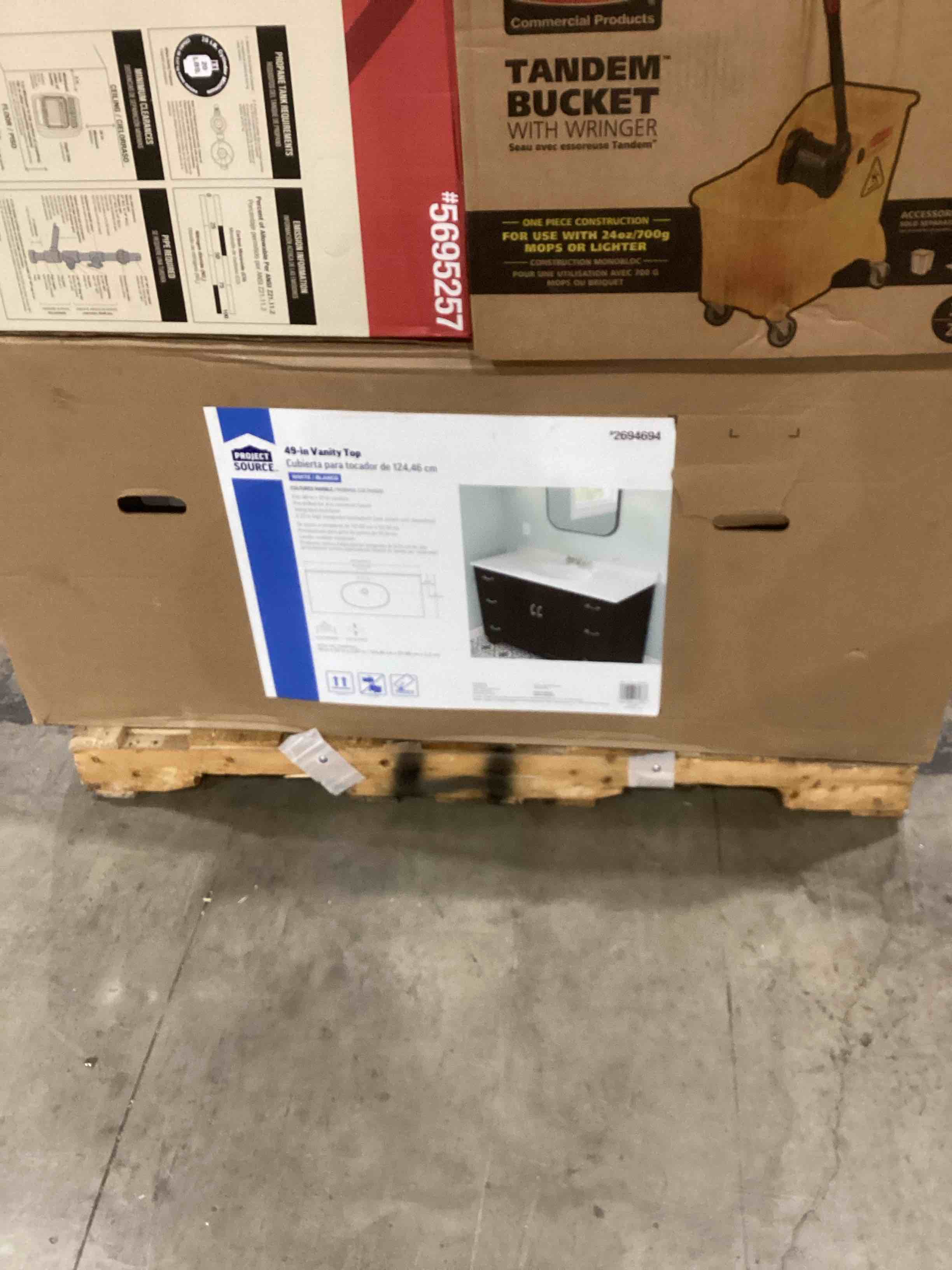 49” vanity top white