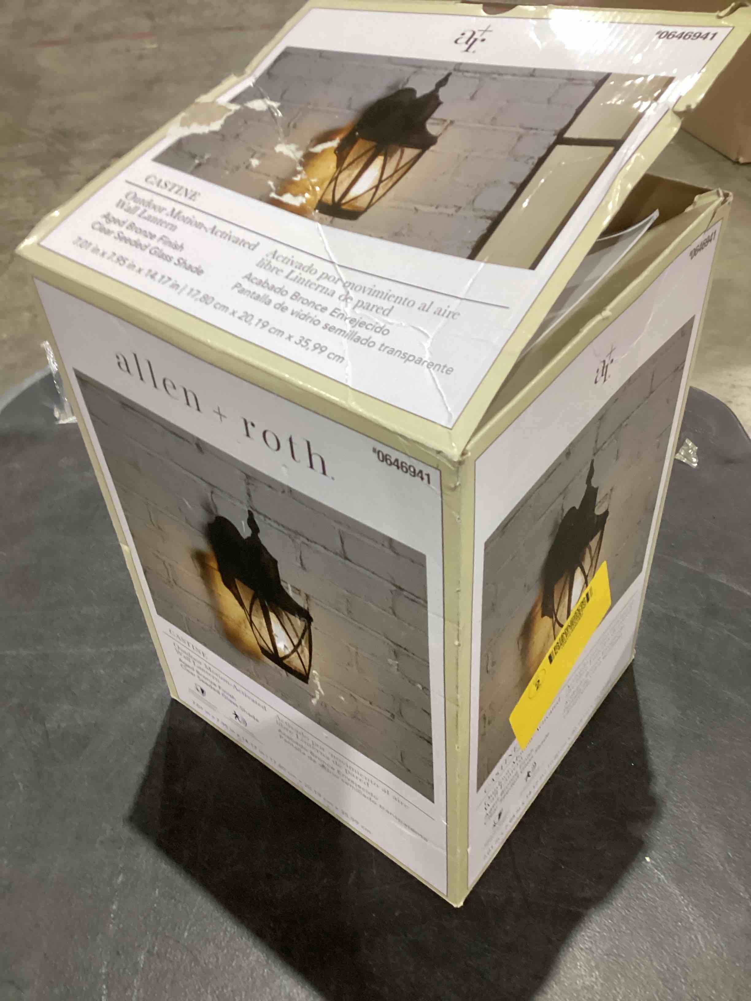 Allen and Roth castine outdoor motion activated wall lantern