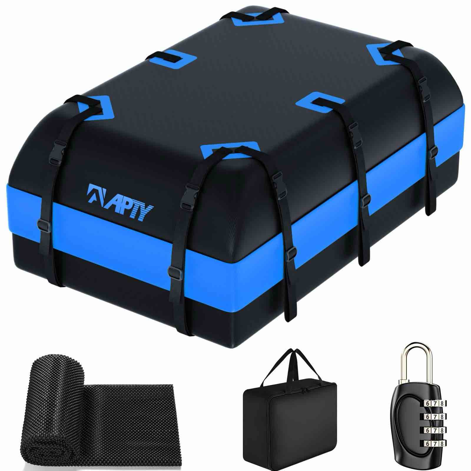 APTY 21 Cubic Feet Car Rooftop Cargo Bag Carrier, Soft Roof Top Luggage Bag f...