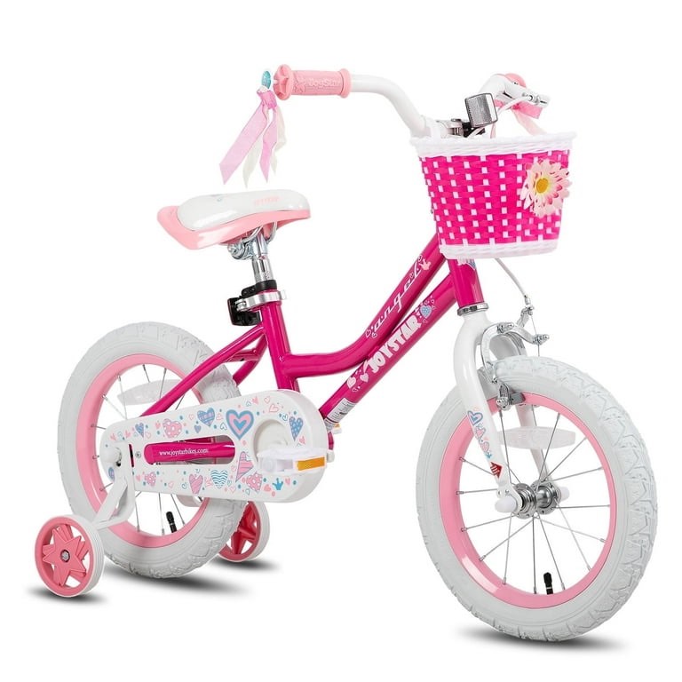 joystar angel girls bike kids bike with training wheels for 4-7 years old girls,toddler bicycle,pin