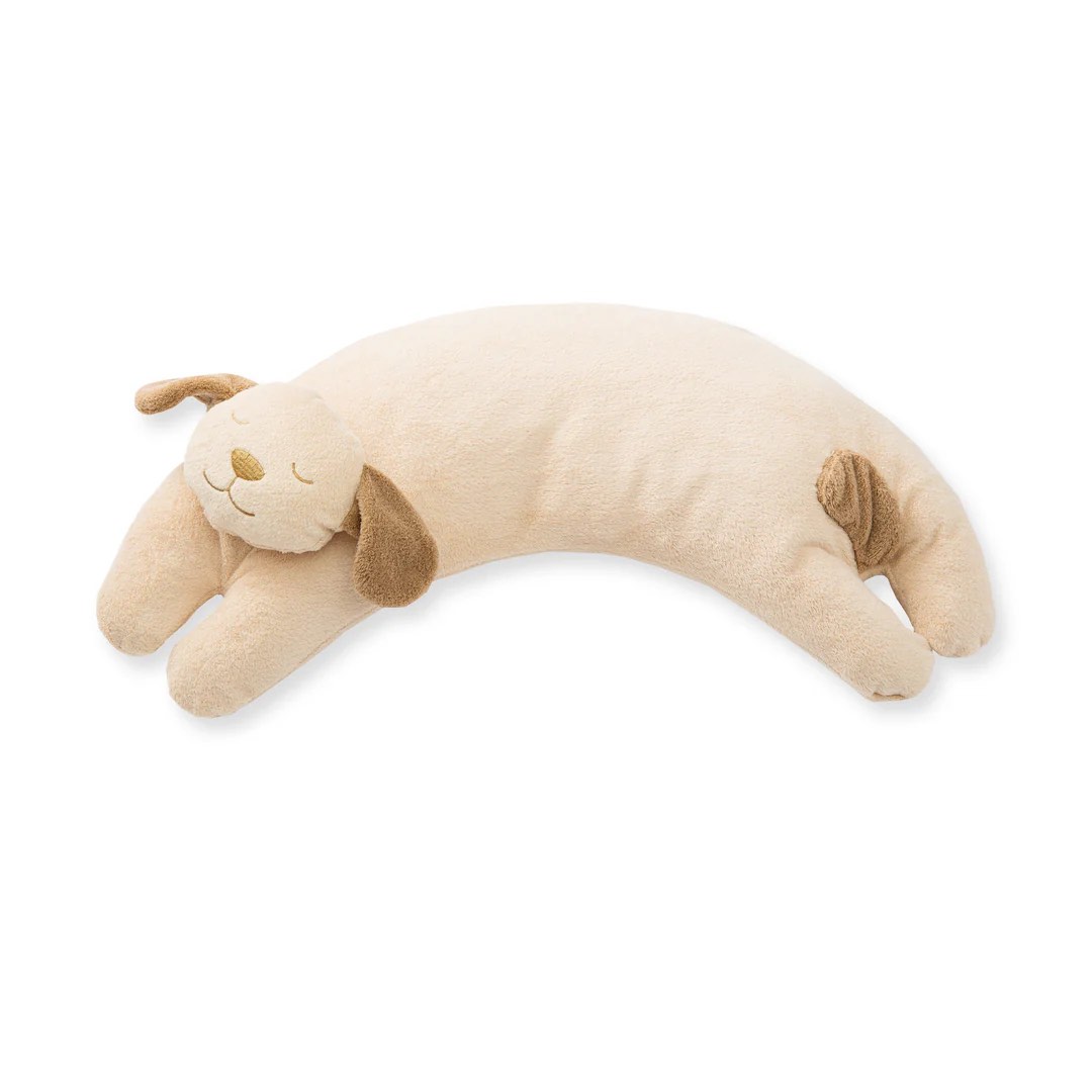 Angel Dear Curved Pillow, Light Brown Puppy