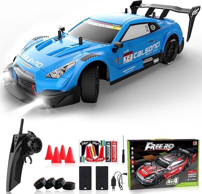 Top Race RC Drift Cars - Scale Remote Control Drift Cars with Smoking Function, Li-ion Battery - For