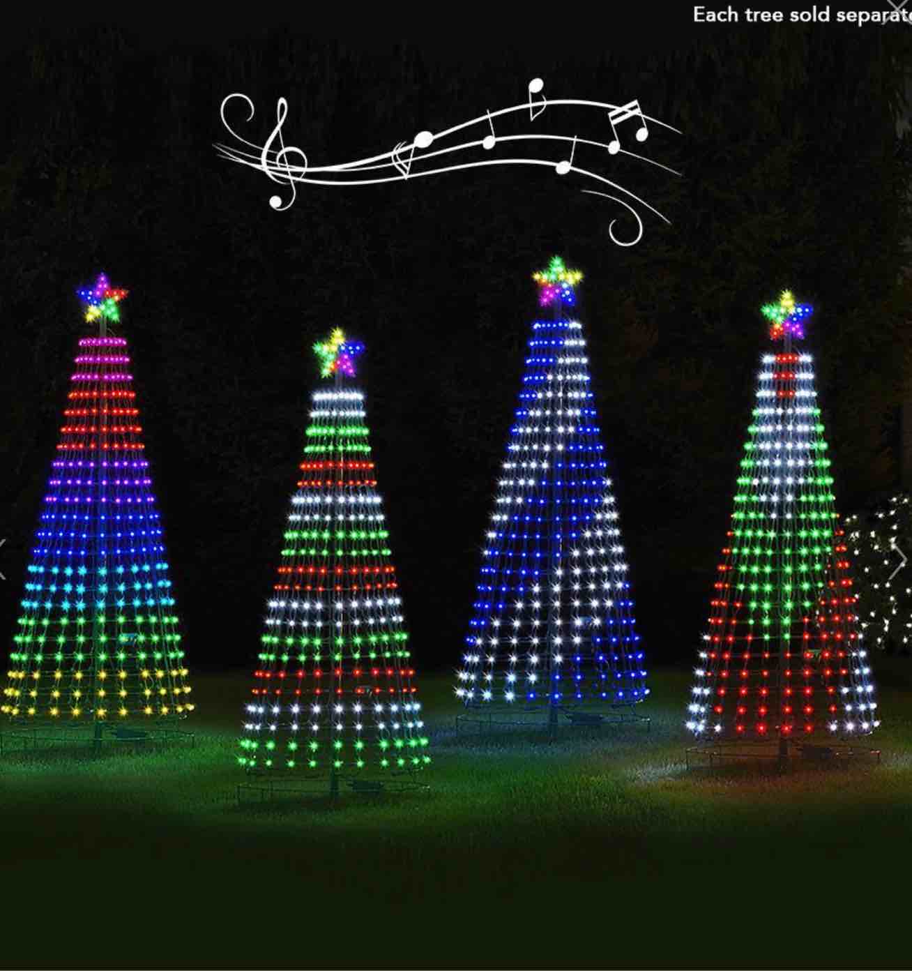 the 7 1/2' synchronized musical pixel tree