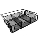 under Desk Drawer Storage Basket File Holder Pull Out Easy Assembly Stationery Box Hidden Storage Container Organizer for Storage Home Desk