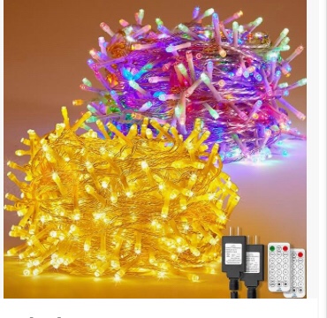 Selarlyt 2 Pack 360FT 1000 LED Christmas Lights?Extra-Long Outdoor Indoor Plug in String Lights?Waterproof 11 Modes Christmas Tree Lights with Remote for Bedroom Wedding Party Decorations