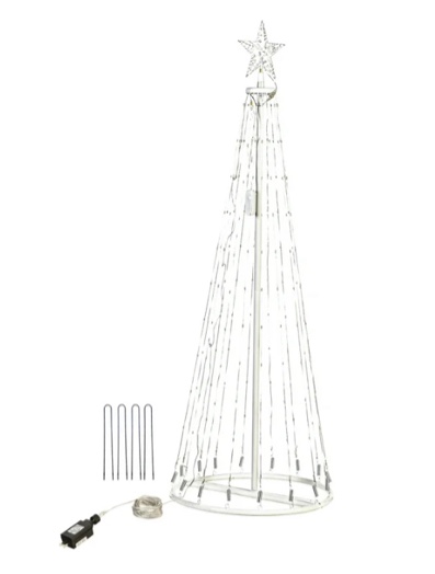 Evergreen LED Christmas Tree | Indoor/Outdoor Foldable Design | RGB Lights | 16"W x 16"L x 47