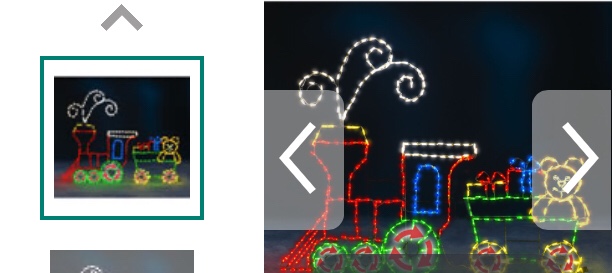 5' animated holiday locomotive