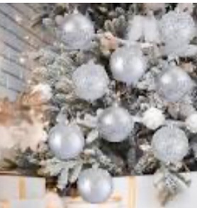 Syhood 12 Pieces Glitter Christmas Ball Ornaments 3.15'' Rhinestone Sequin Shatterproof Christmas Tree Decorations Hanging Plastic Balls for Xmas Trees Wedding Party Holiday Decor (White)