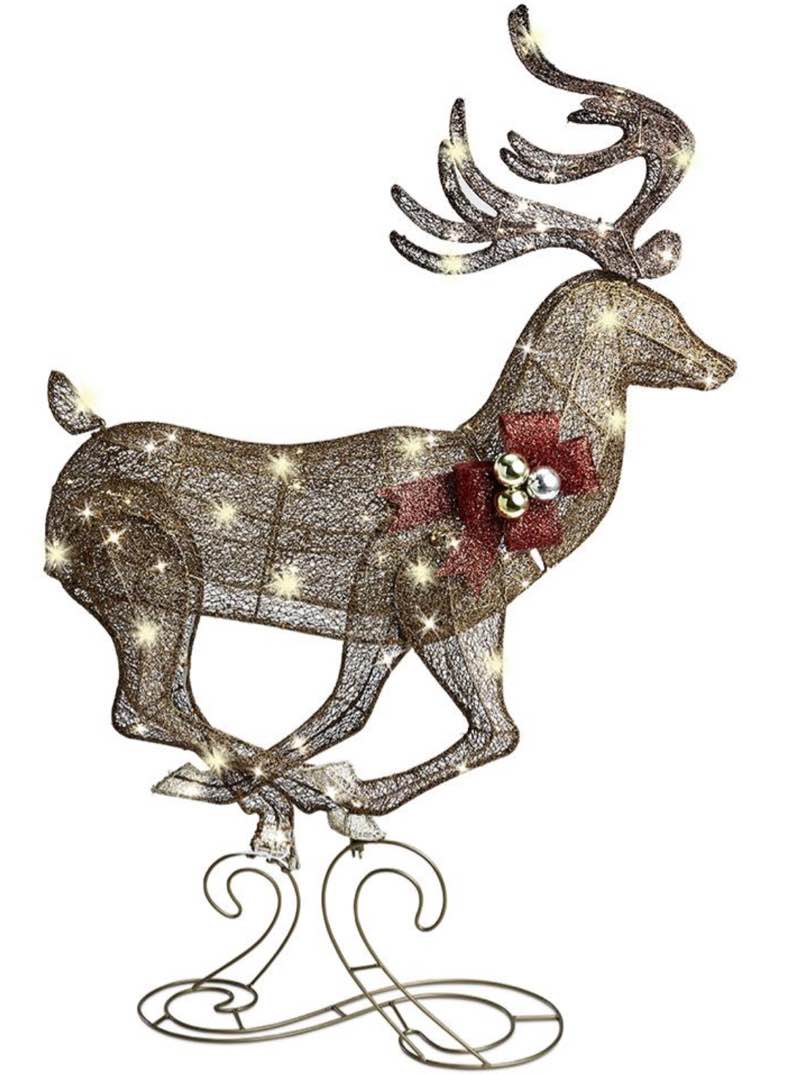the choreographed illuminated galloping reindeer