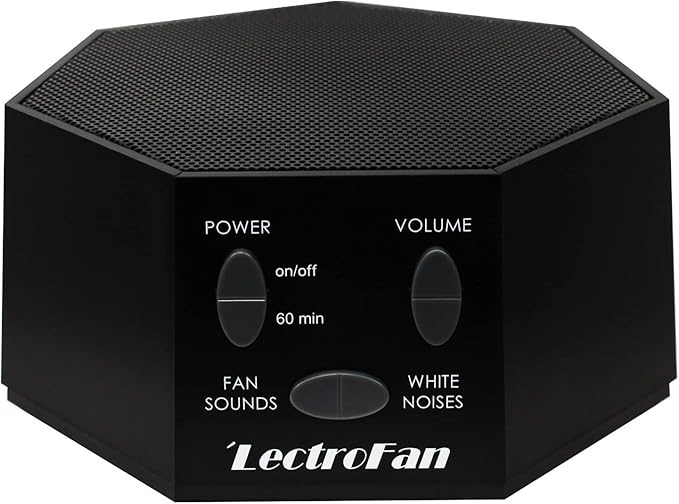 Adaptive Sound Technologies LectroFan Classic White Noise Machine - Compact Sleep Sound Machine for Bedroom, Travel, Study & More - 20 Non-Looping Fan & White Noise Variations - White
