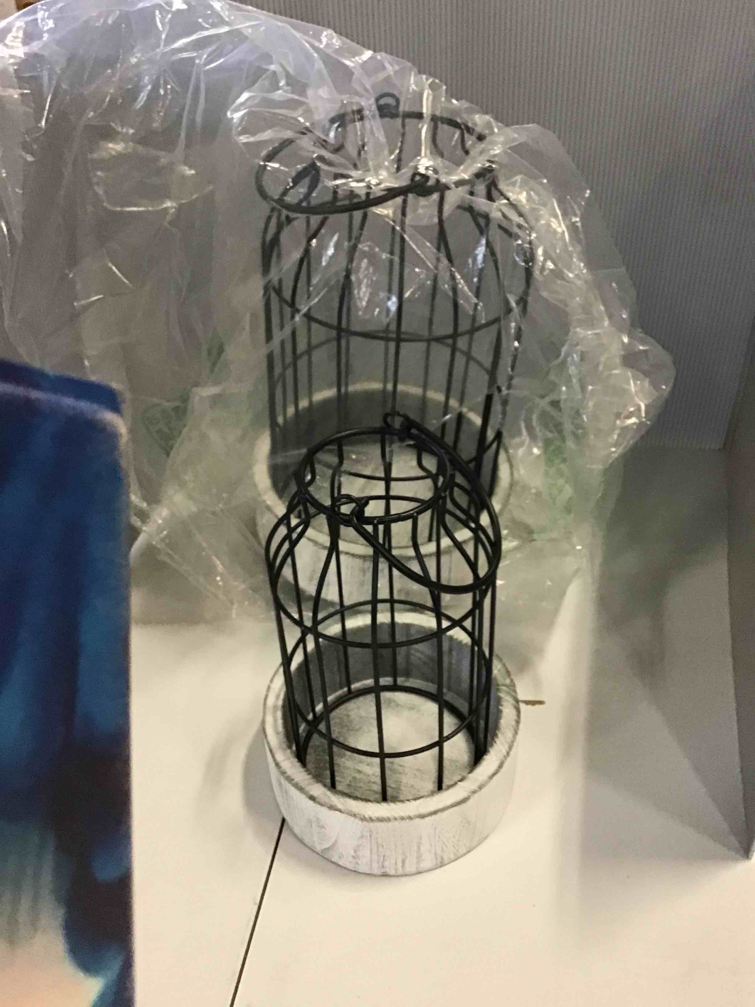 deevoka 2 Pieces Farmhouse Candle Lanterns Holders for Party Supplies Events Wedding