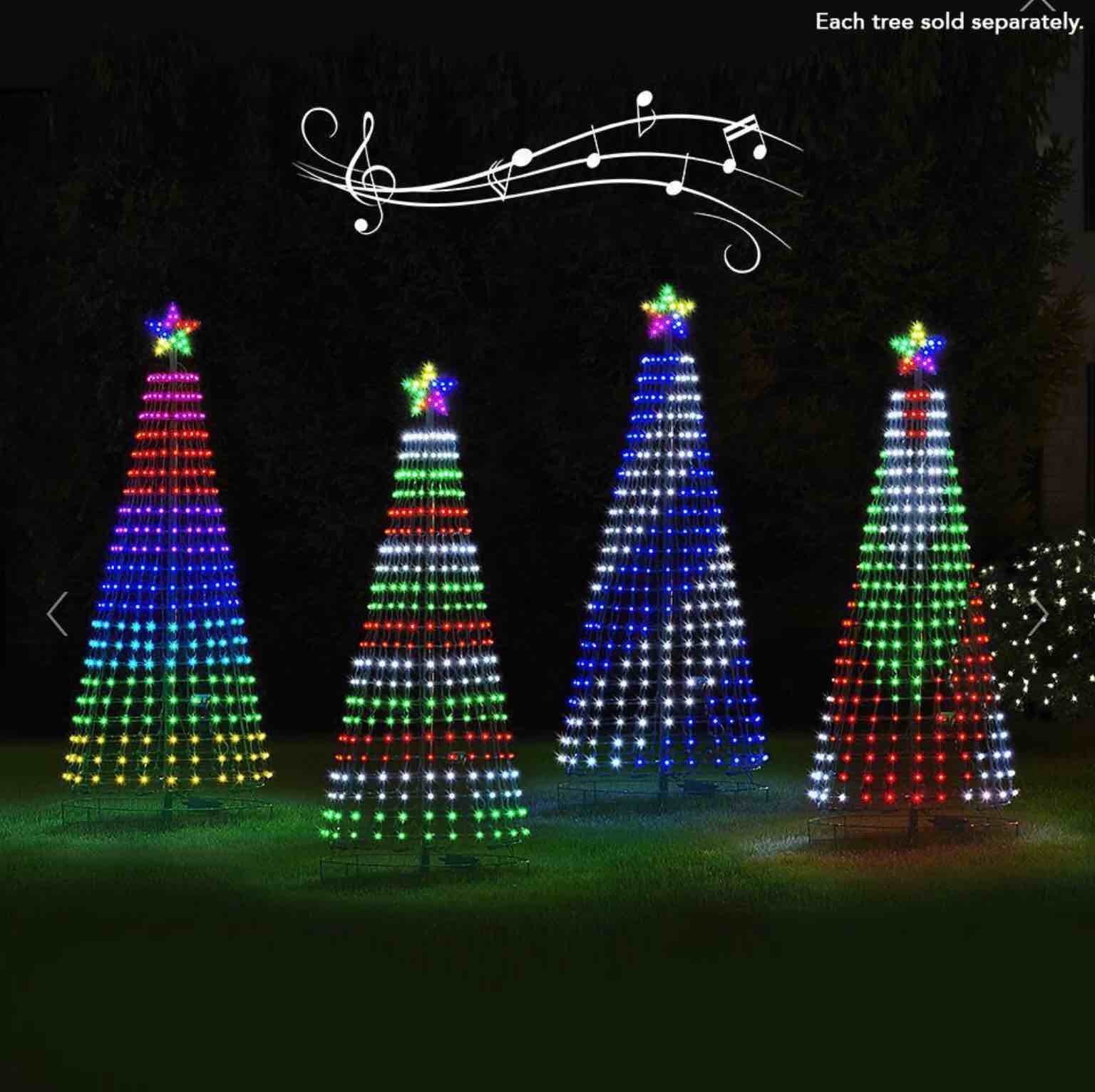 the 7 1/2' synchronized musical pixel tree