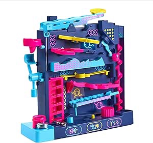 Screwball Scramble Level Up - Timed Marble Run Obstacle Course Kids' Game - Cooperative Kids' Games and Skill Building Toys for Family Game Night - Ages 5 Years and Up