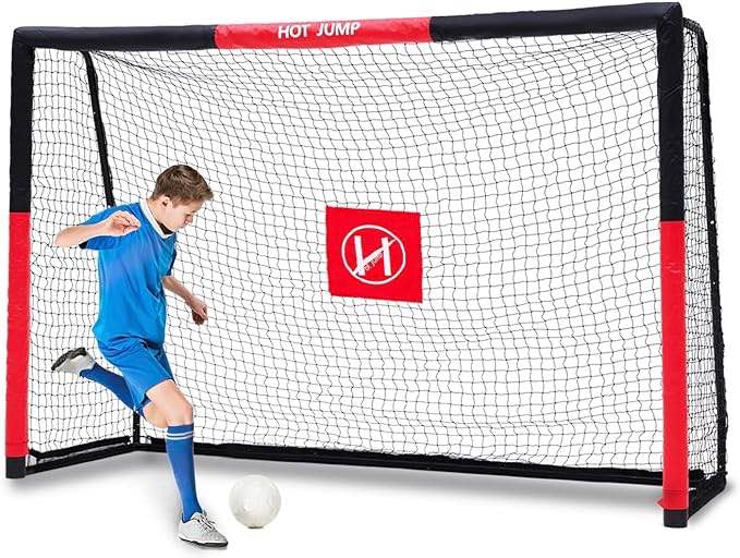 medal soccer goal black and red net RQ23010 200x120x80cm